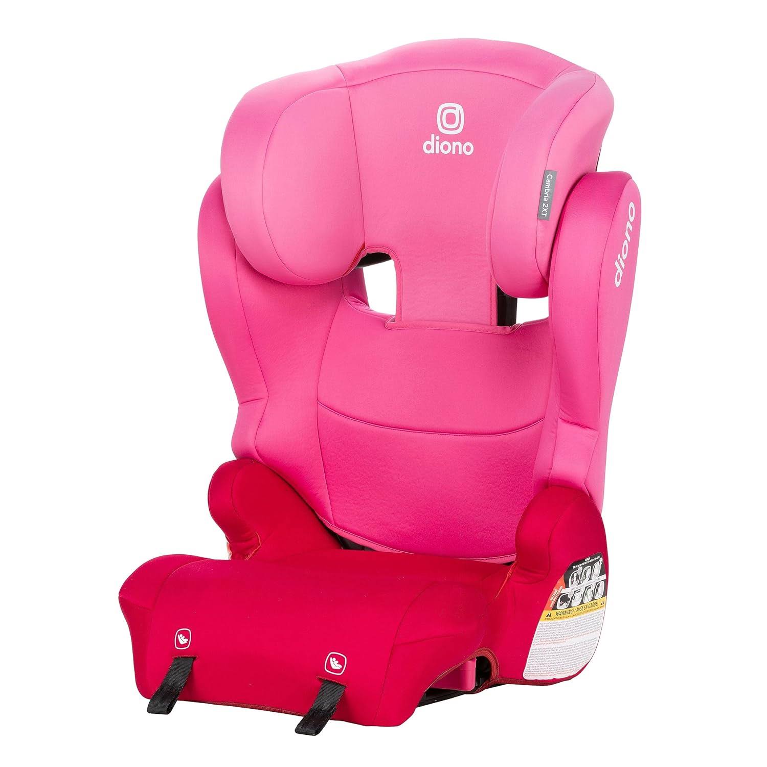 Cambria 2XT XL, Dual Latch Connectors, 2-in-1 Belt Positioning Booster Seat, High-Back to Backless Booster with Space and Room to Grow, 8 Years 1 Booster Seat, Pink Cotton Candy