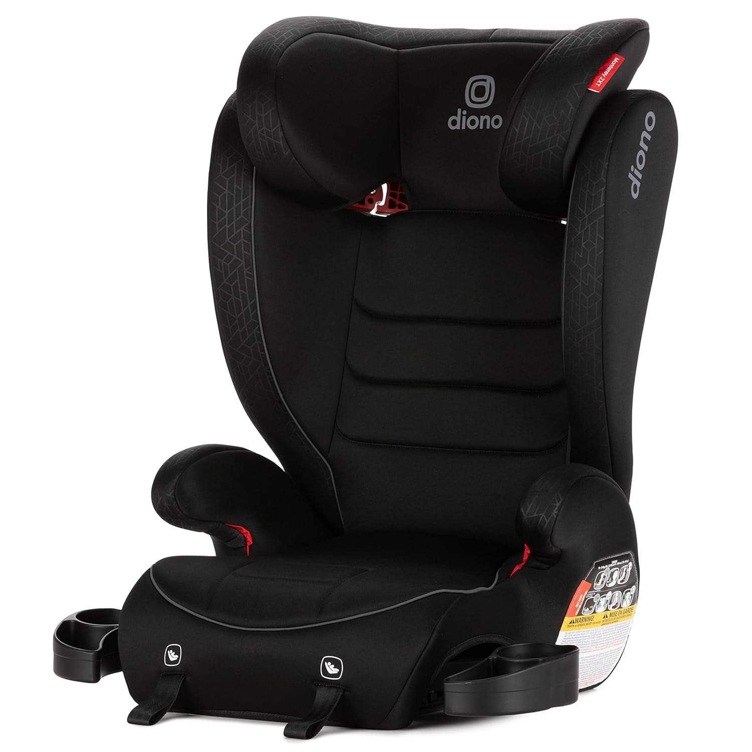 Monterey 2XT Latch 2 in 1 High Back Booster Car Seat with Expandable Height   Width, Side Impact Protection, 8 Years 1 Booster, Black