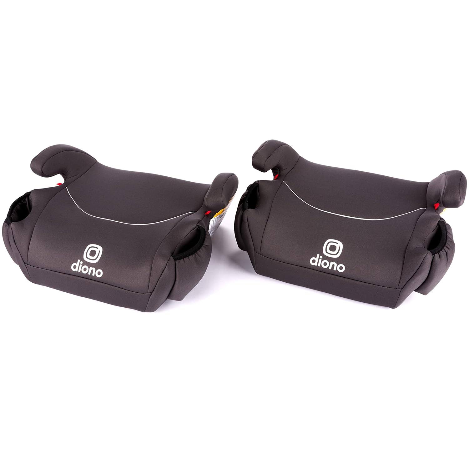 Solana, No Latch, Pack of 2 Backless Booster Car Seats, Lightweight, Machine Washable Covers, Cup Holders, Black