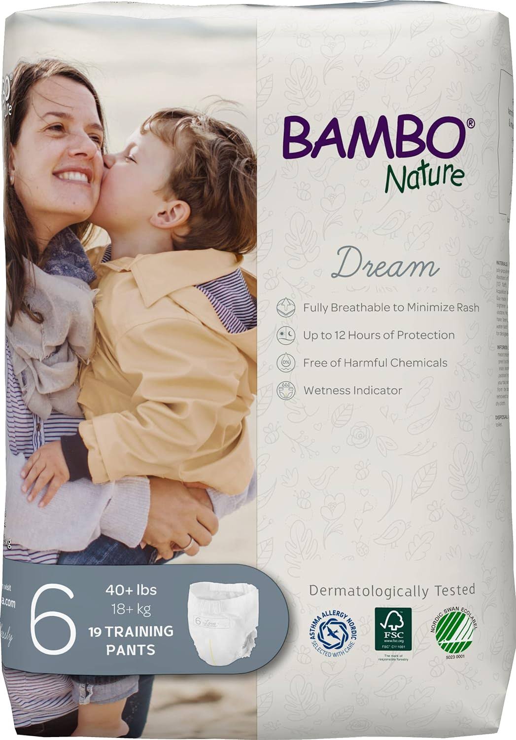 Bambo Nature Premium Training Pants (SIZES 4 TO 6 AVAILABLE), Size 6, 190 Count