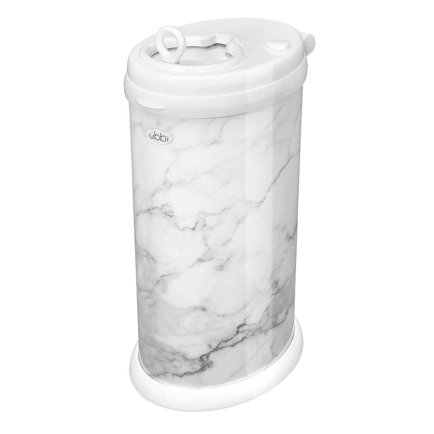 Odor Locking, No Special Bag Required Money Saving, Awards-Winning, Modern Design Registry Must-Have Diaper Pail, Marble