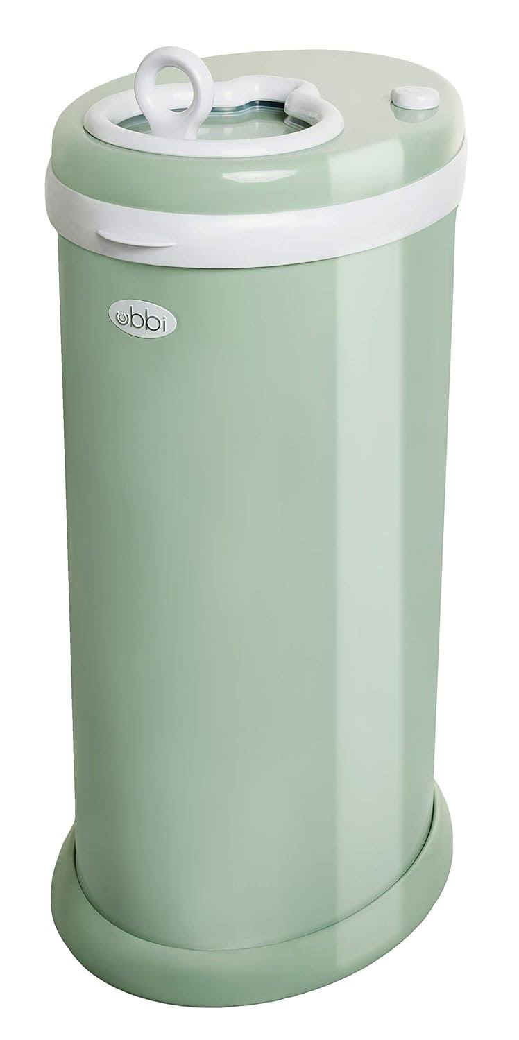 Odor Locking, No Special Bag Required, Money Saving, Awards-Winning, Modern Design Registry Must-Have Diaper Pail, Sage