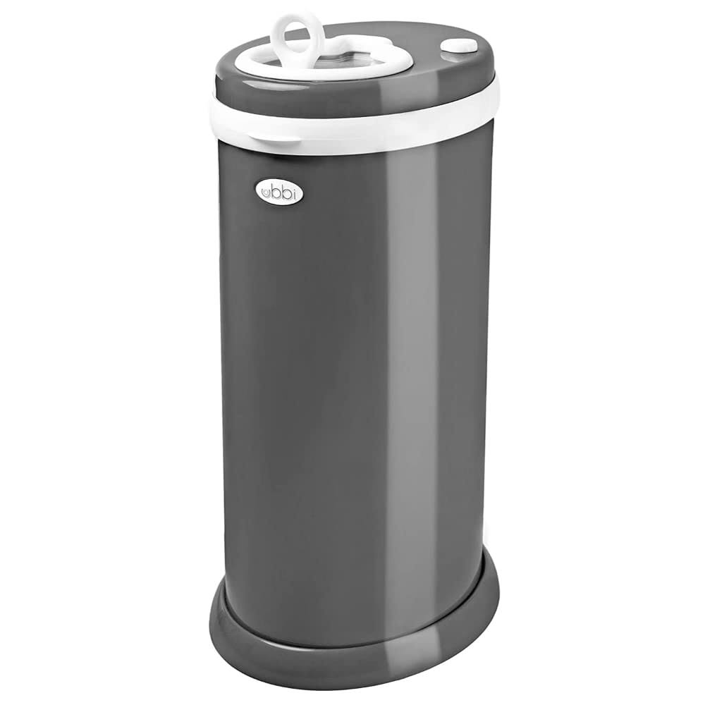 Odor Locking, No Special Bag Required, Money Saving, Modern Design, Registry Must-Have Diaper Pail, Slate