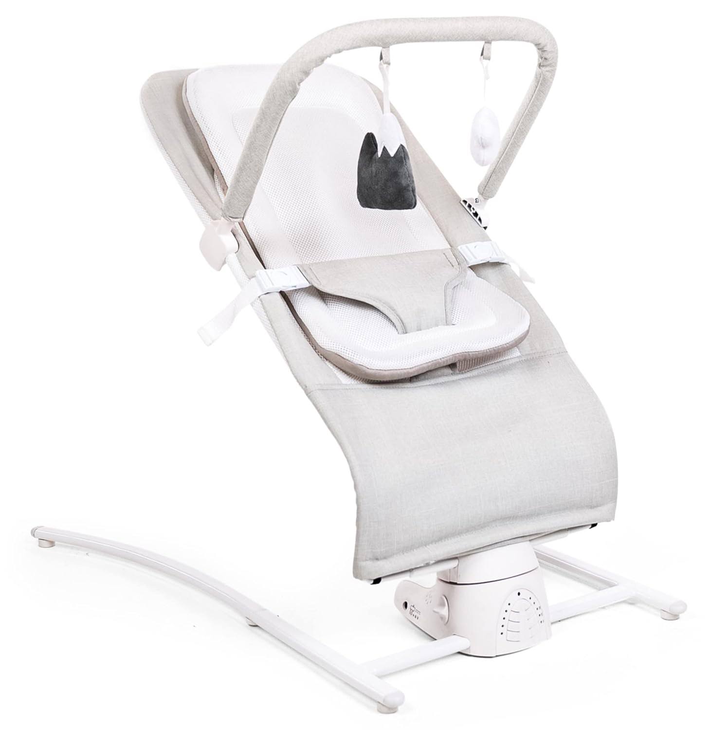 Alpine Wave Deluxe Portable Bouncer | Automated Motion Baby Bouncer | Infants 0 – 6 Months | Driftwood Grey