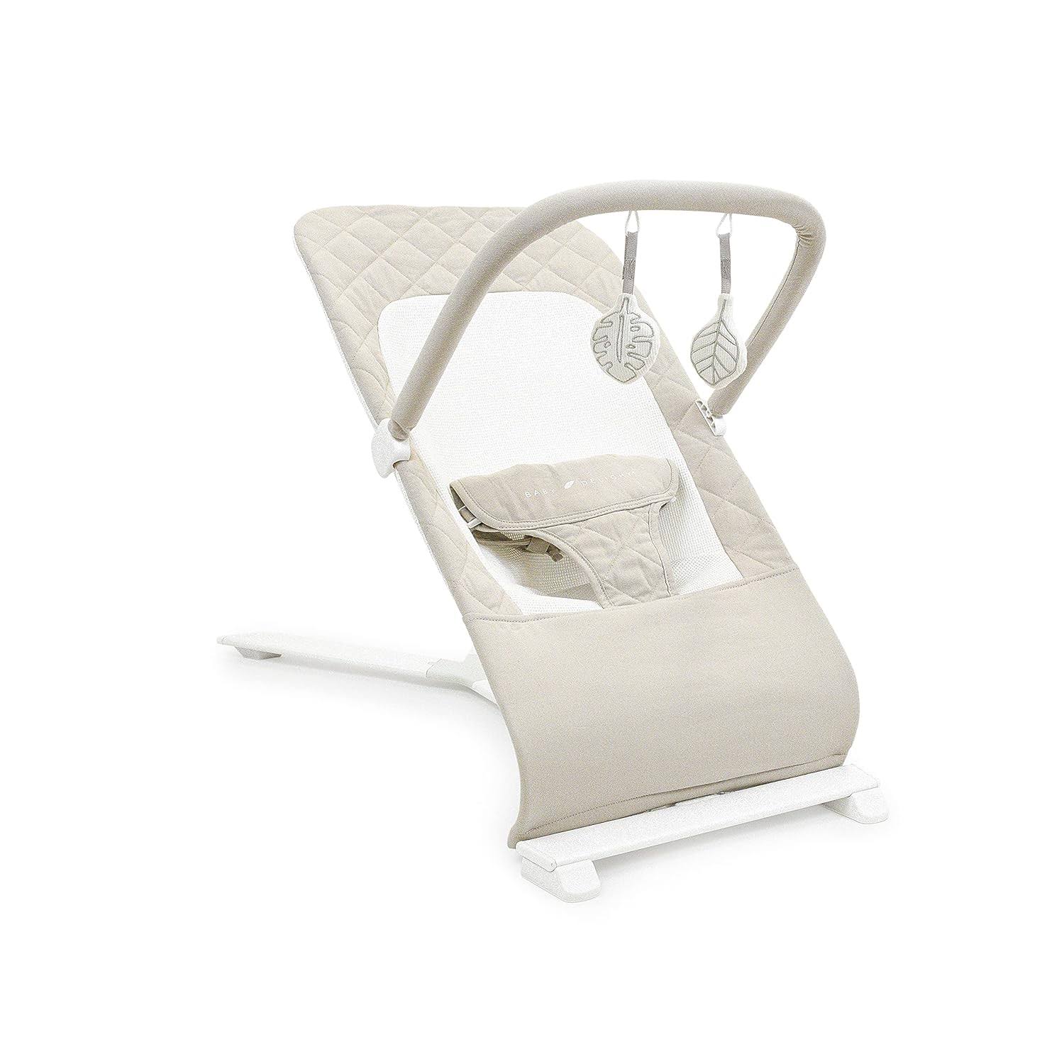 Alpine Deluxe Portable Bouncer, Infant, 0-6 Months, 100% GOTS Certified Cotton Fabrics, Organic Oat