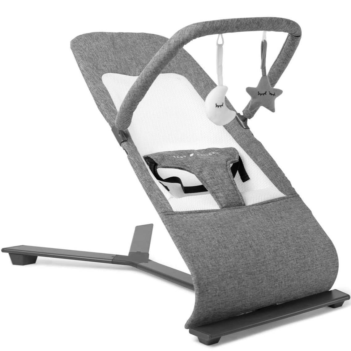 Alpine Deluxe Portable Bouncer | Infant | 0 – 6 months | Charcoal Tweed