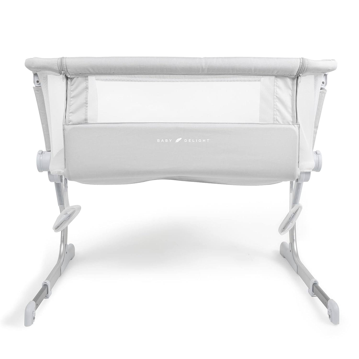 Beside Me Dreamer Bassinet | Bedside Sleeper | 6-Position Height Adjustment | Driftwood Grey