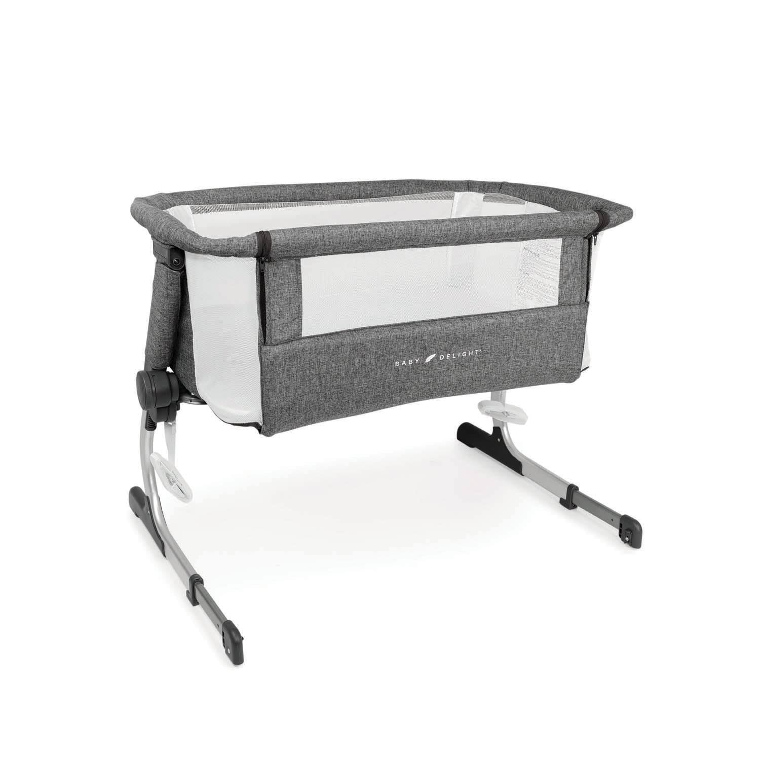 Beside Me Dreamer Bassinet | Bedside Sleeper | 6-Position Height Adjustment | Charcoal Tweed