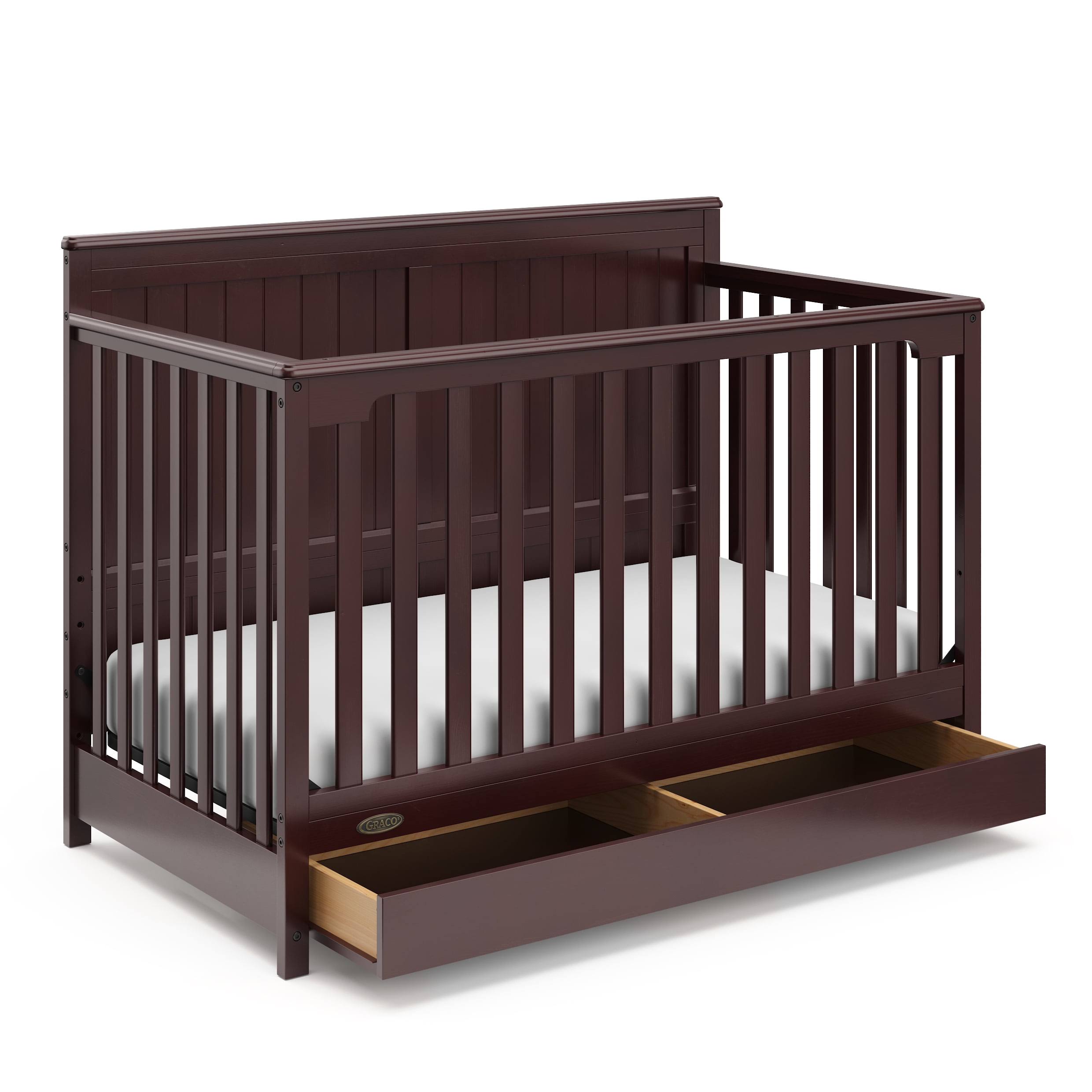 Hadley 5-in-1 Convertible Baby Crib with Drawer Espresso