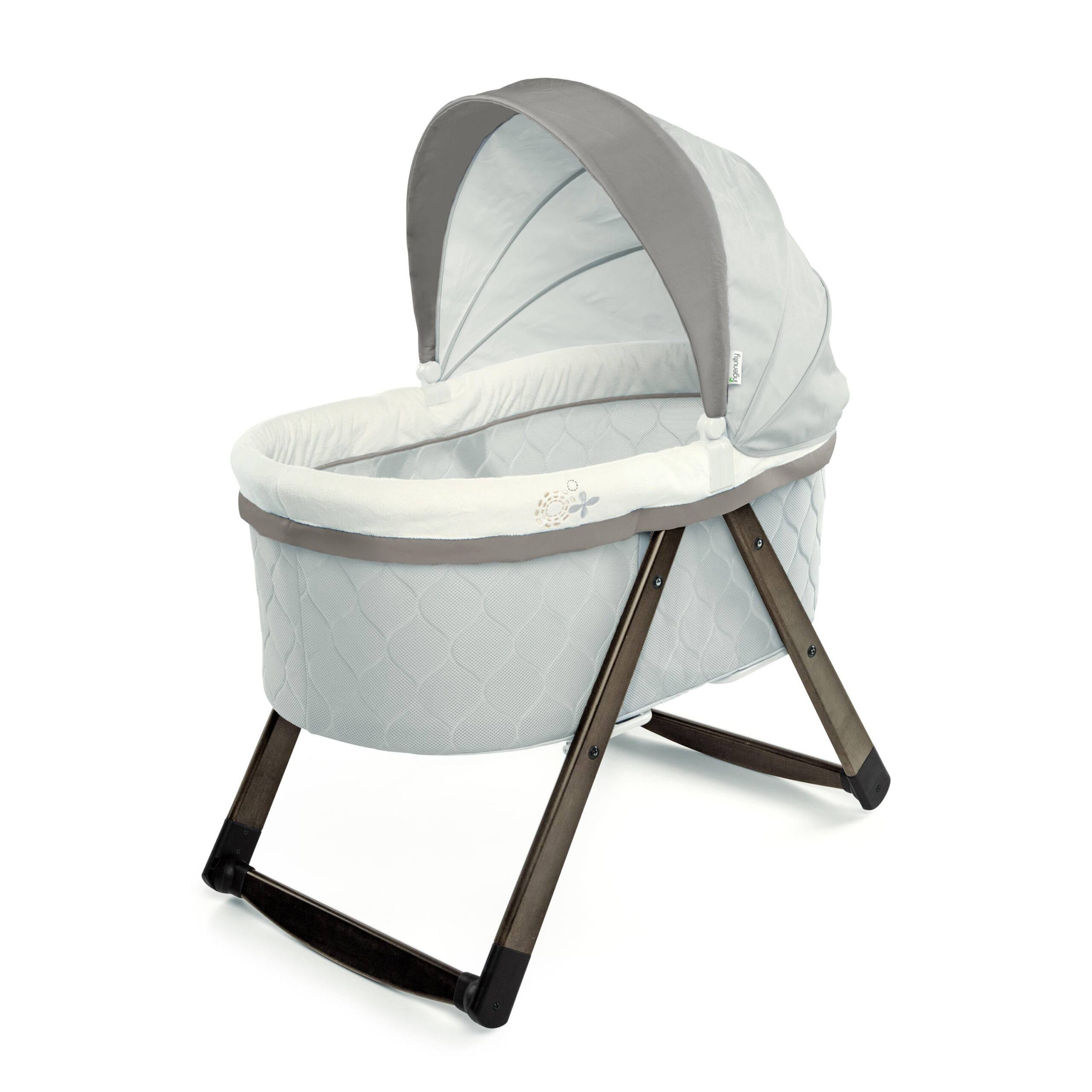 DreamComfort FoldAway Rocking Portable Wood Bassinet   Carrington