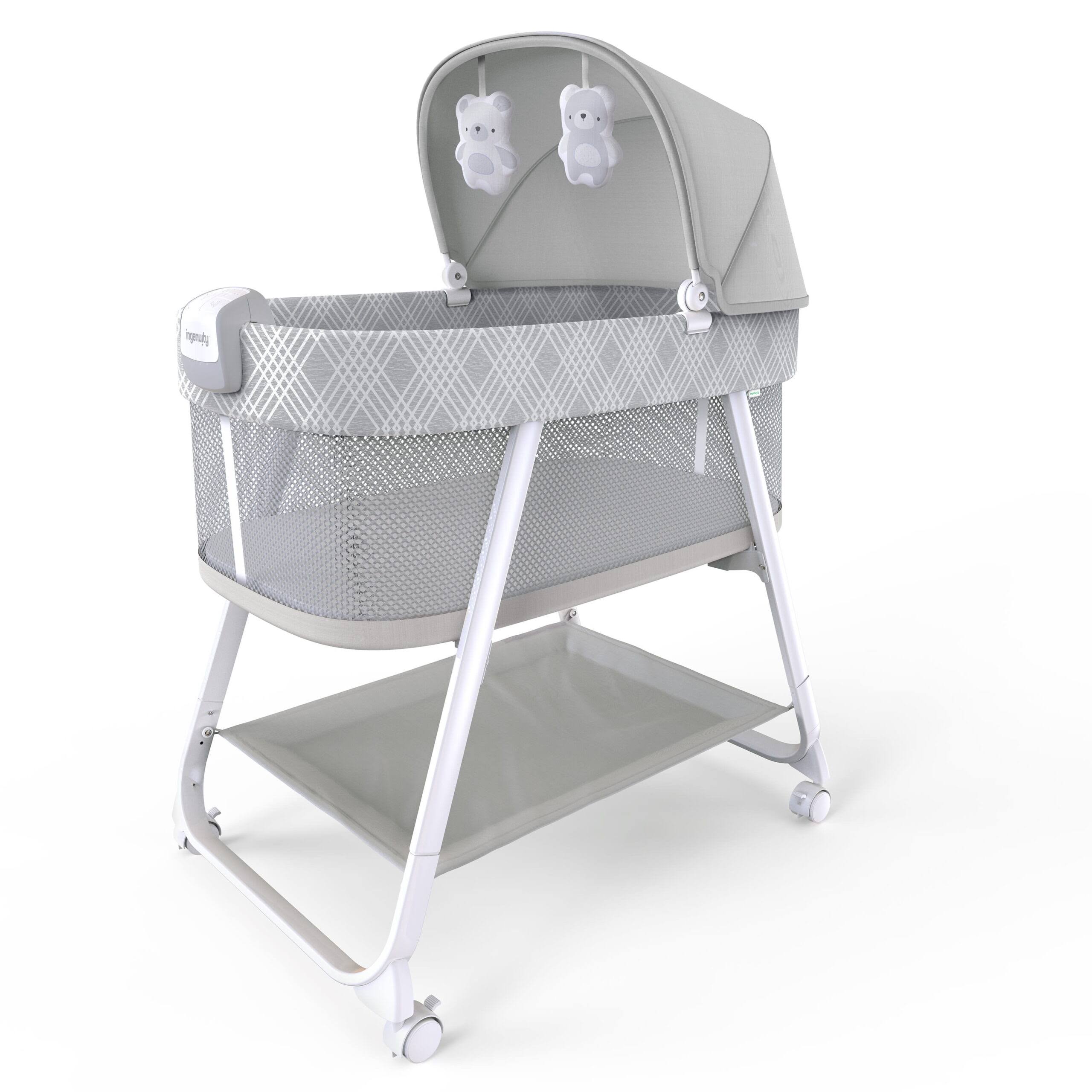 Lullanight Soothing Bassinet for Baby with Locking Wheels   Night Light, Newborn to 5 Months   Gem