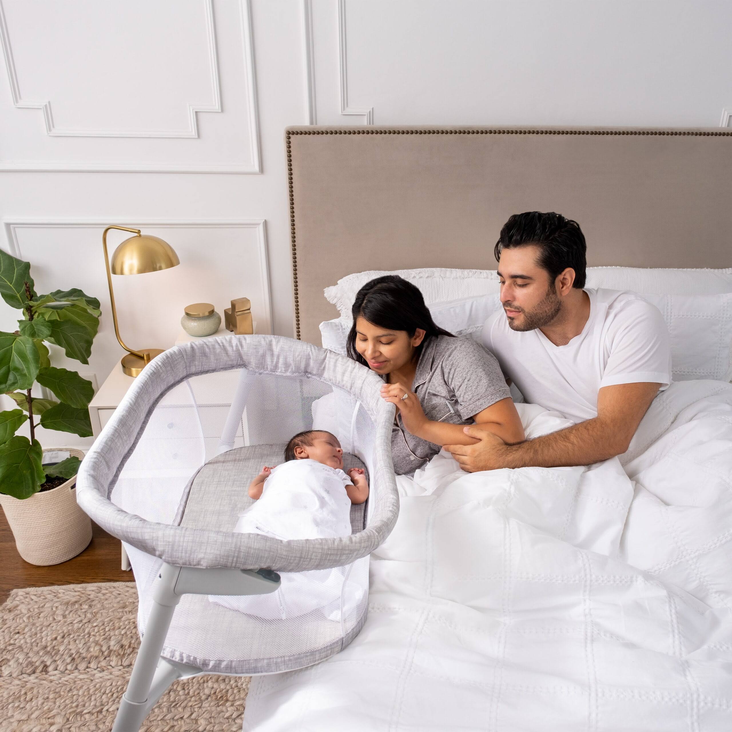 Halo Bassinest Flex   Portable Baby Bassinet   Newborn   0-5 Months   Heather Weave