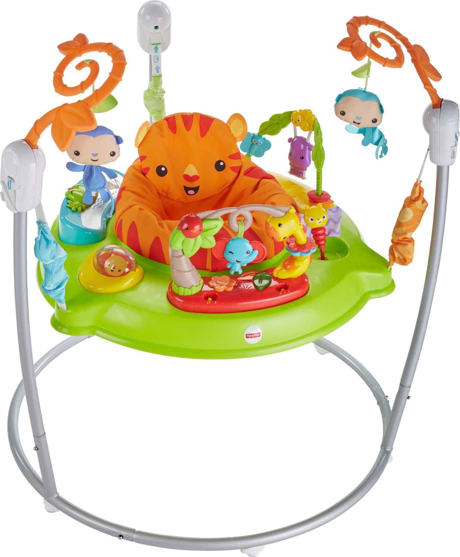 Baby Bouncer Tiger Time Jumperoo Activity Center with Lights Music and Toys