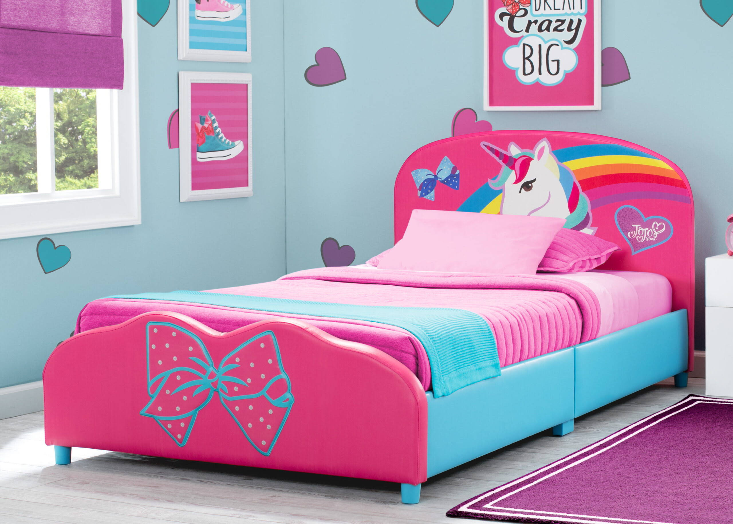 JoJo Siwa Upholstered Twin Bed by