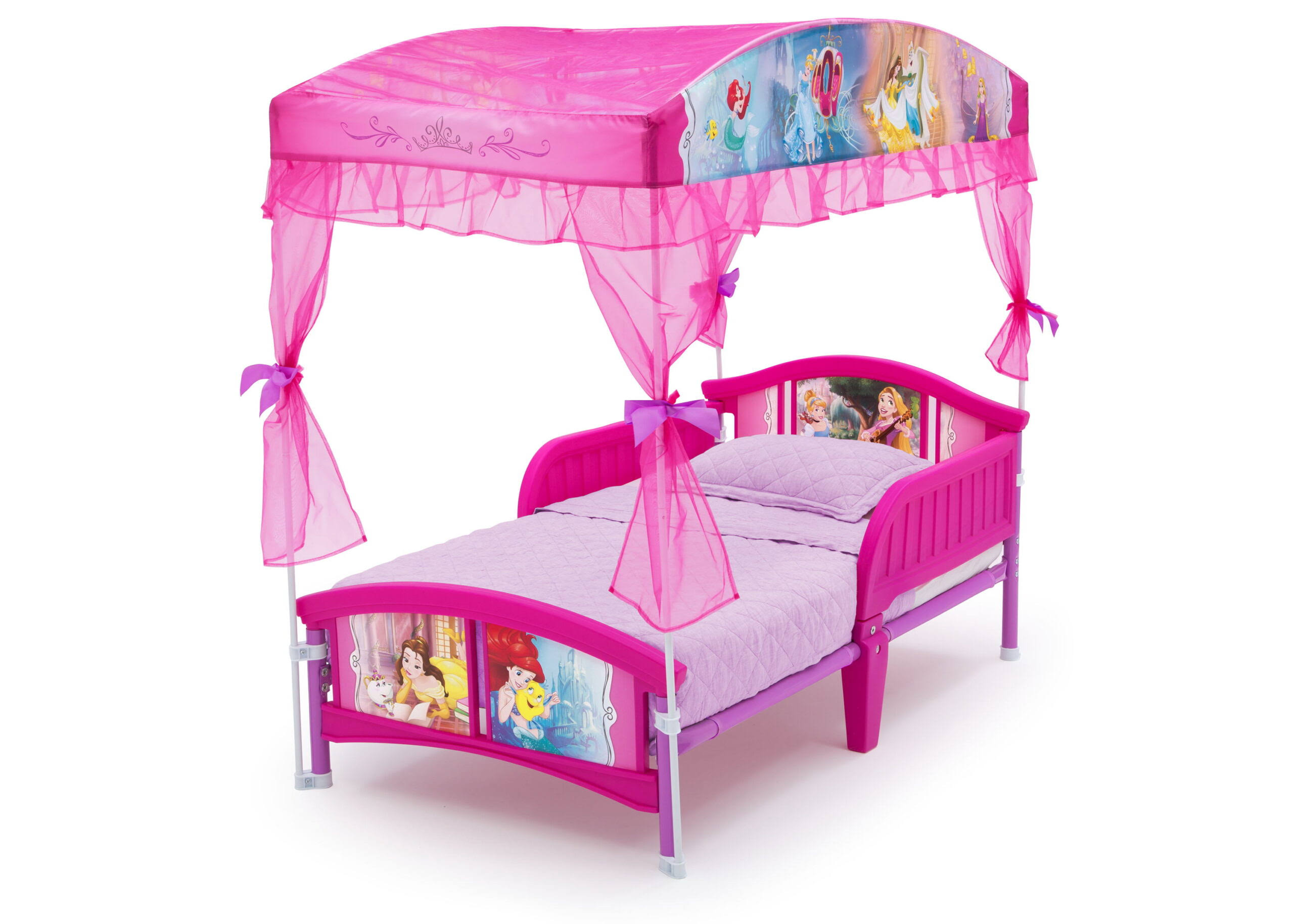 Princess Plastic Toddler Canopy Bed, Pink