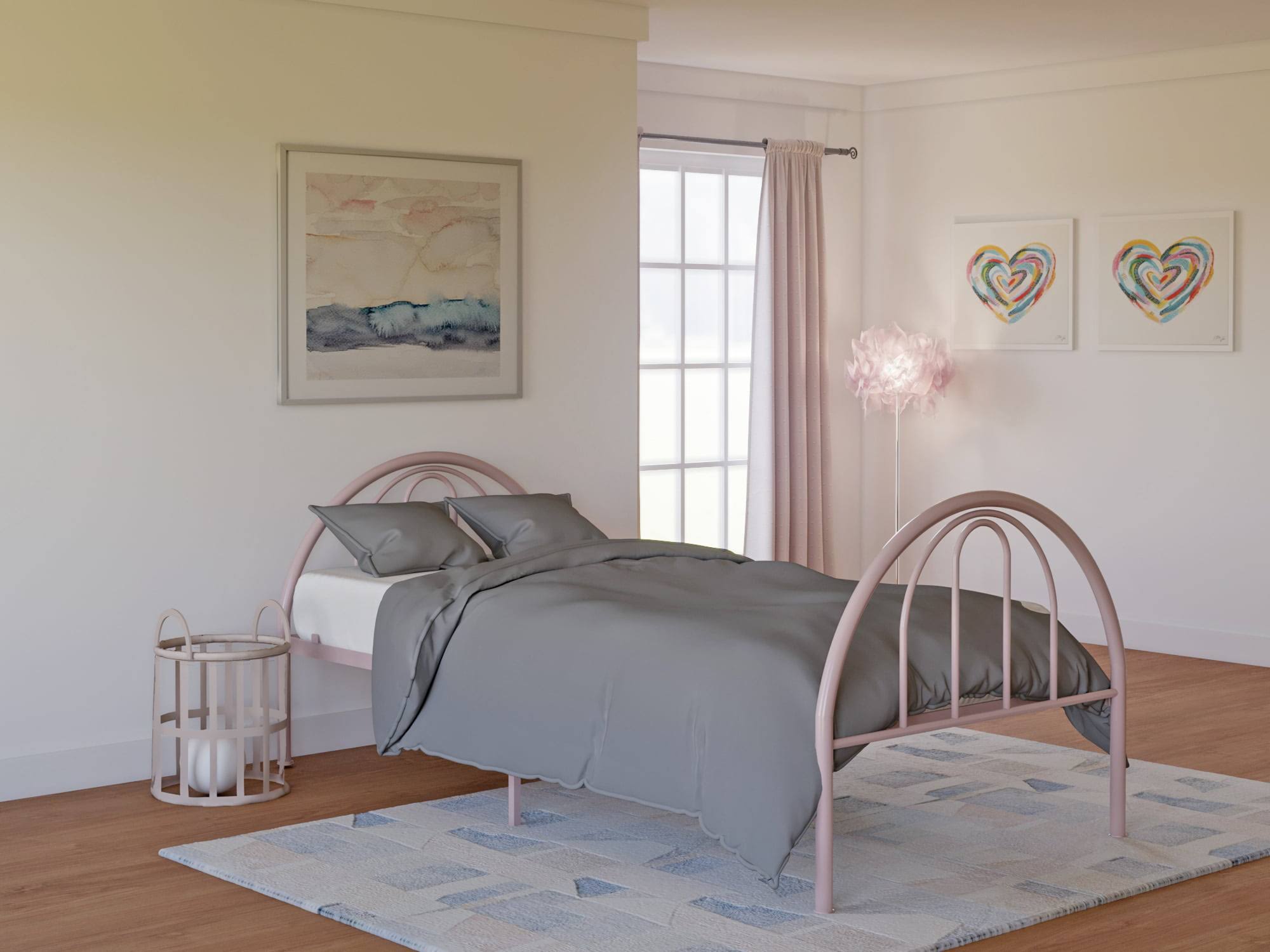 Brooklyn Classic Metal Bed, Twin, Clay