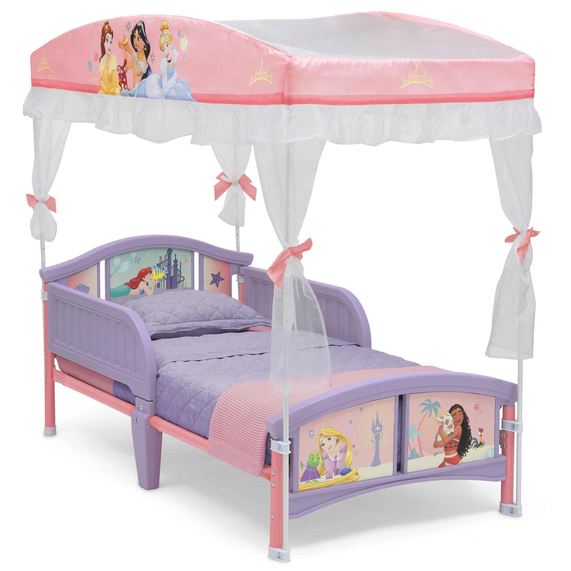 Princess Plastic Toddler Bed with Canopy