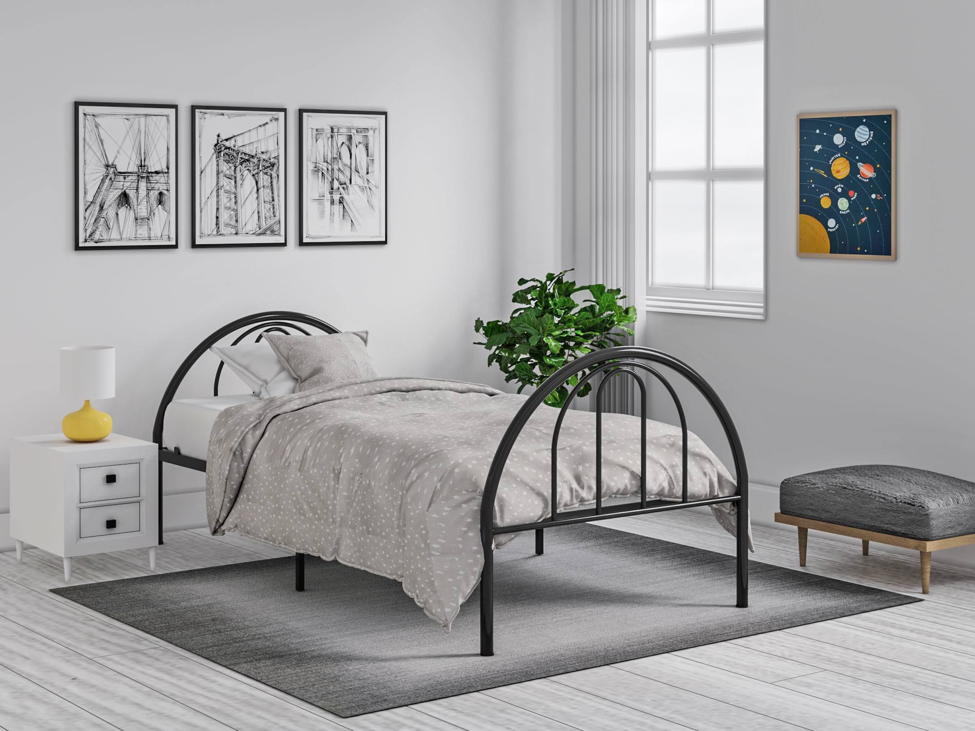 Brooklyn Classic Metal Bed, Twin, Black