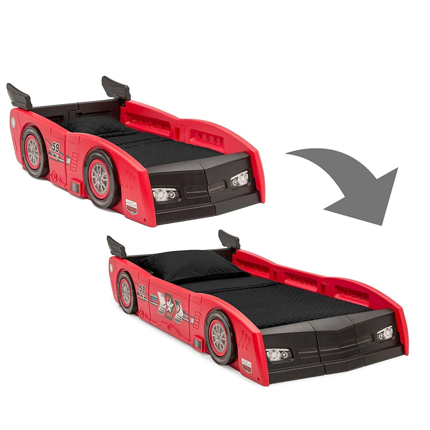 Grand Prix Kids Plastic Toddler Bed-Twin, Red