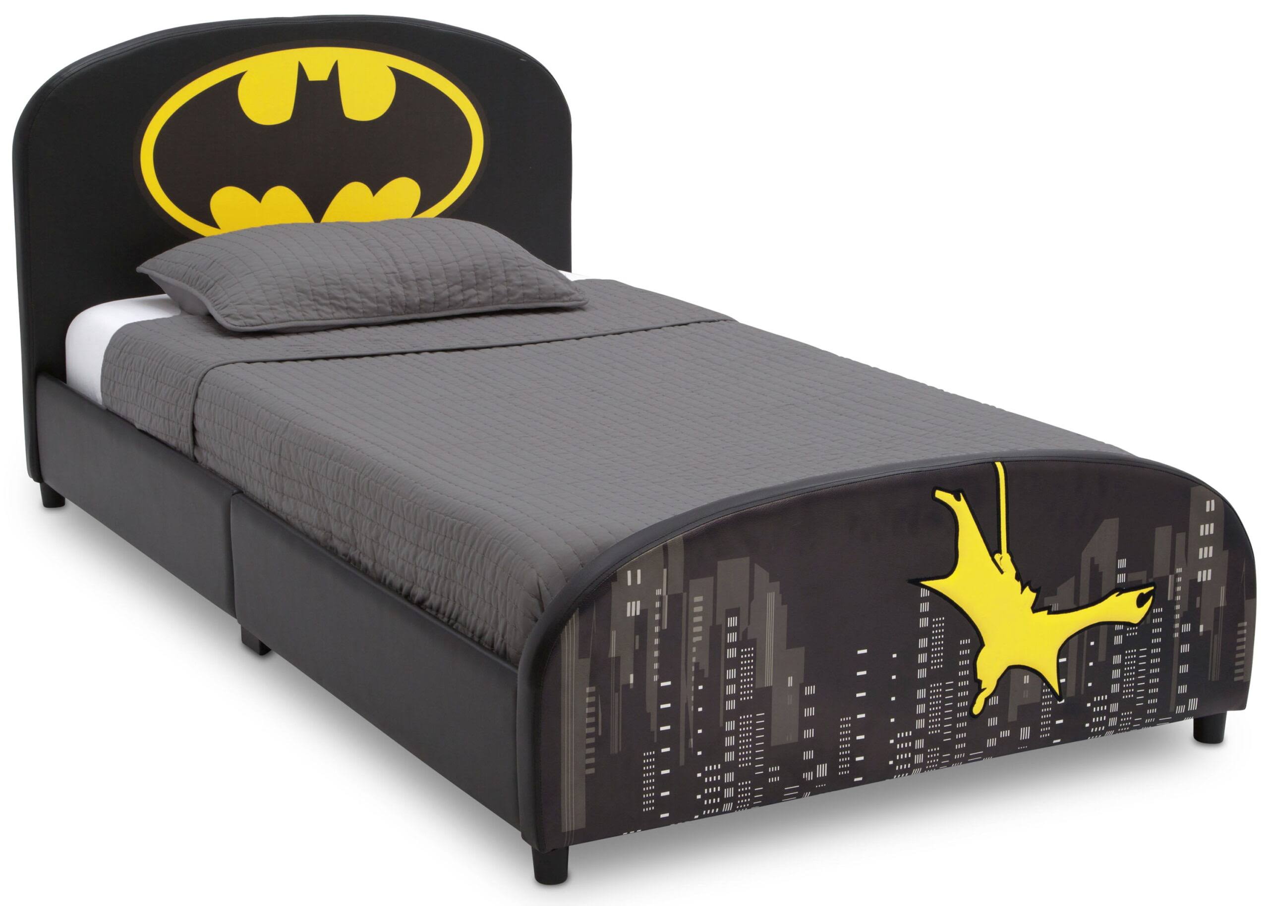 DC Comics Batman Upholstered Twin Bed, Black