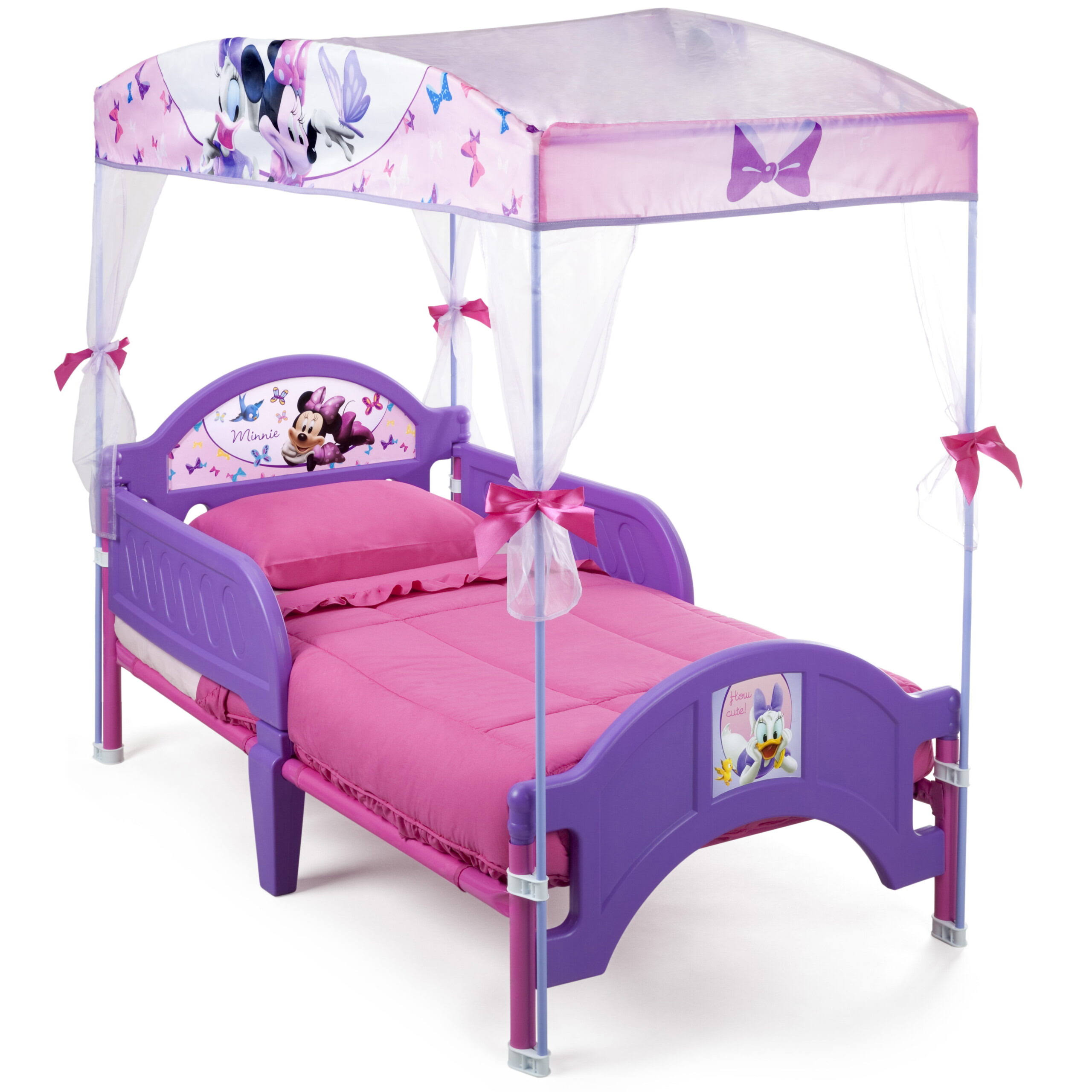Minnie Mouse Plastic Toddler Canopy Bed, Purple
