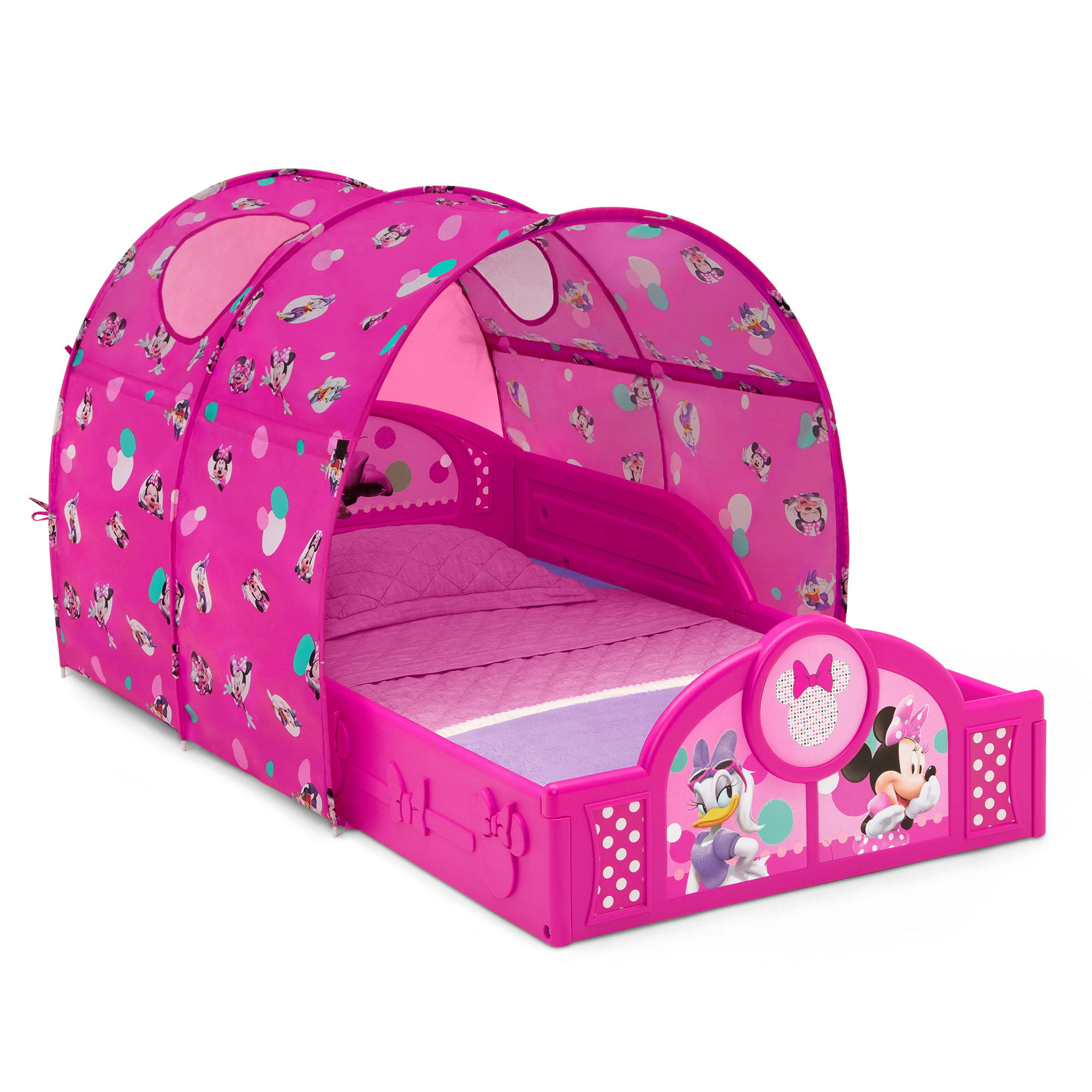 Minnie Mouse Plastic Sleep and Play Toddler Bed with Canopy by