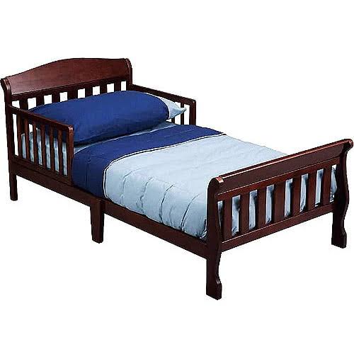 Canton Toddler Bed with Attached Bed Rails, Greenguard Gold Certified, Dark Cherry