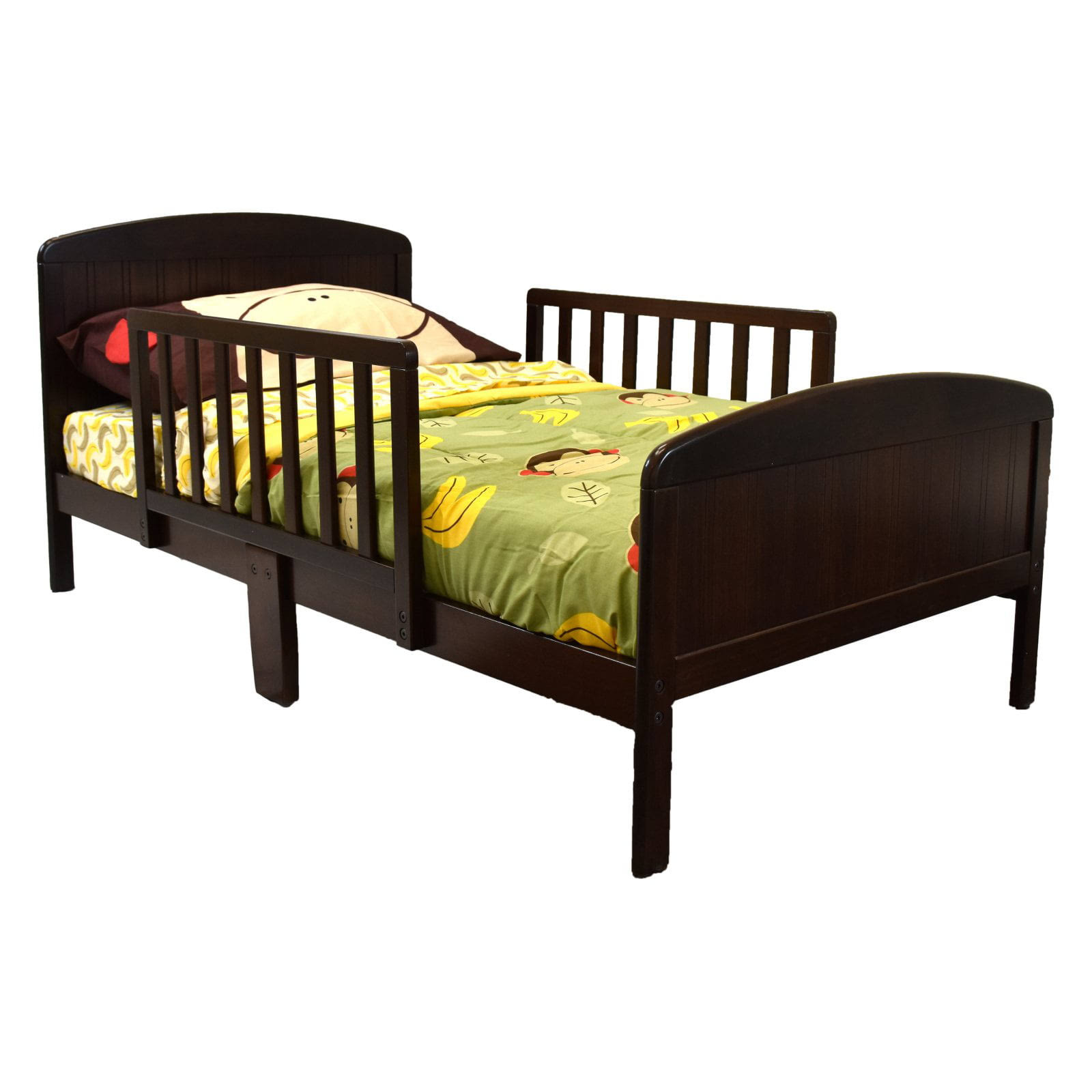 Harrisburg XL Wooden Toddler Bed with Side Rails, Espresso Finish