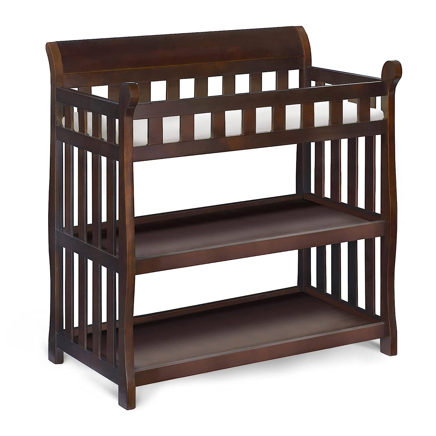 Eclipse Changing Table with Changing Pad, Black Cherry