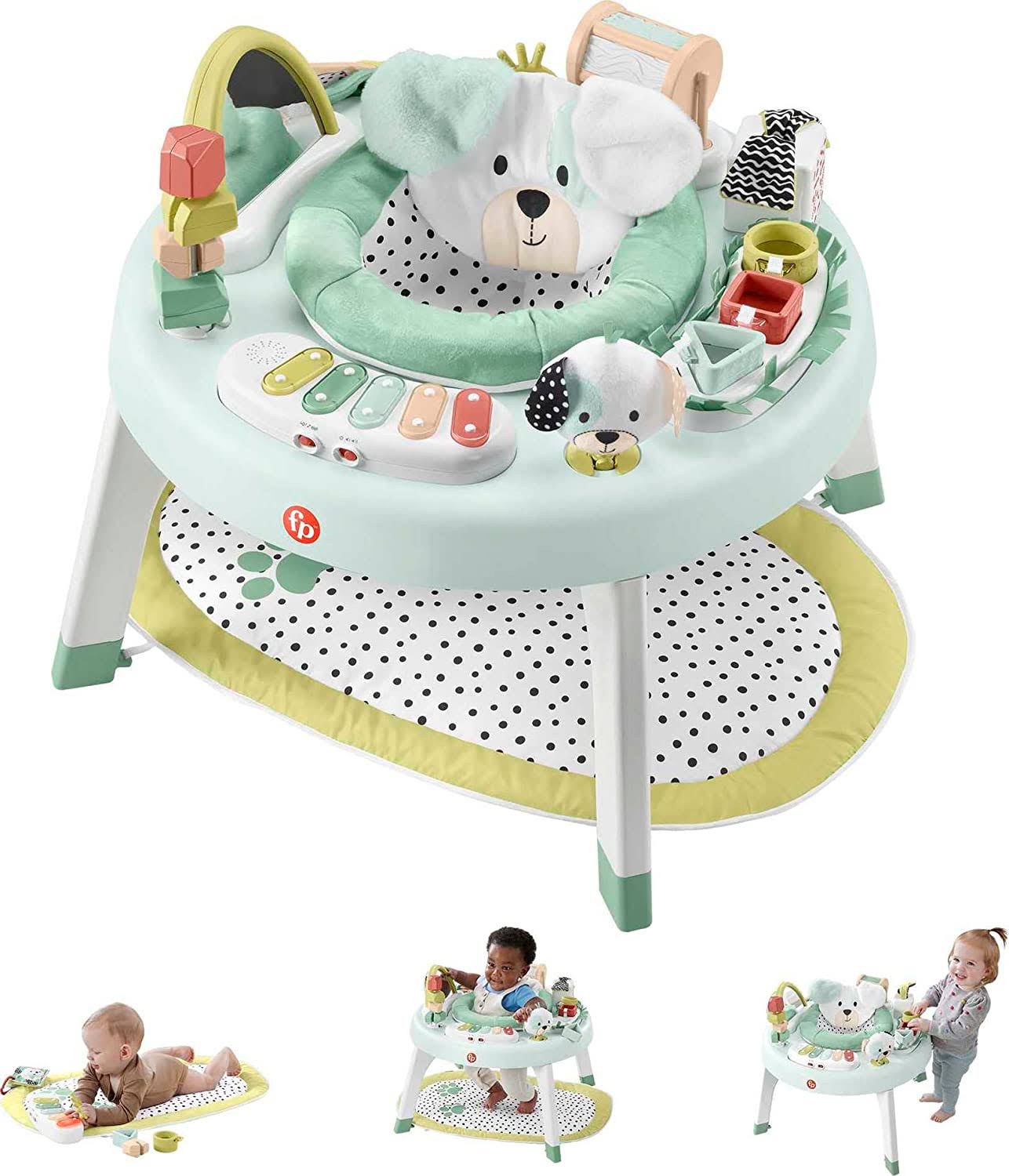 Baby To Toddler Toy 3-In-1 Snugapuppy Activity Center and Play Table with Lights Sounds and Developmental Activities