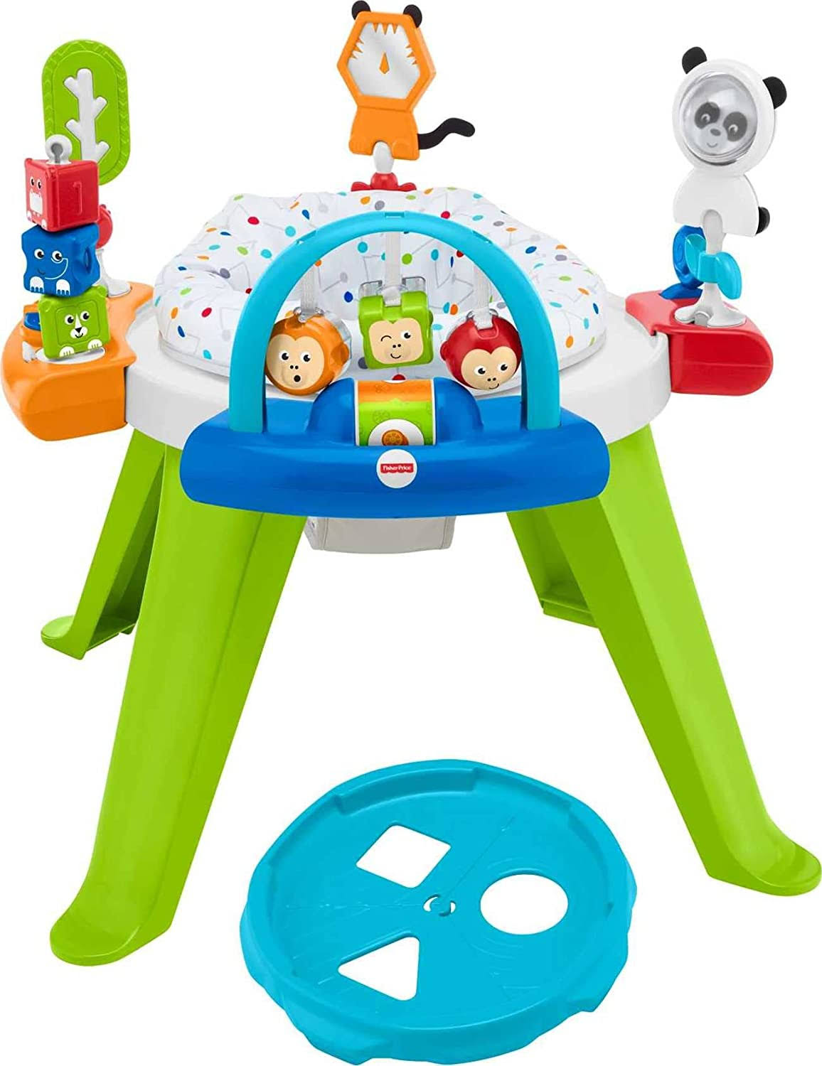 Baby to Toddler -Toy 3-In-1 Spin   Sort Activity Center and Play Table with Playmat and 10+ Activities, Retro Roar