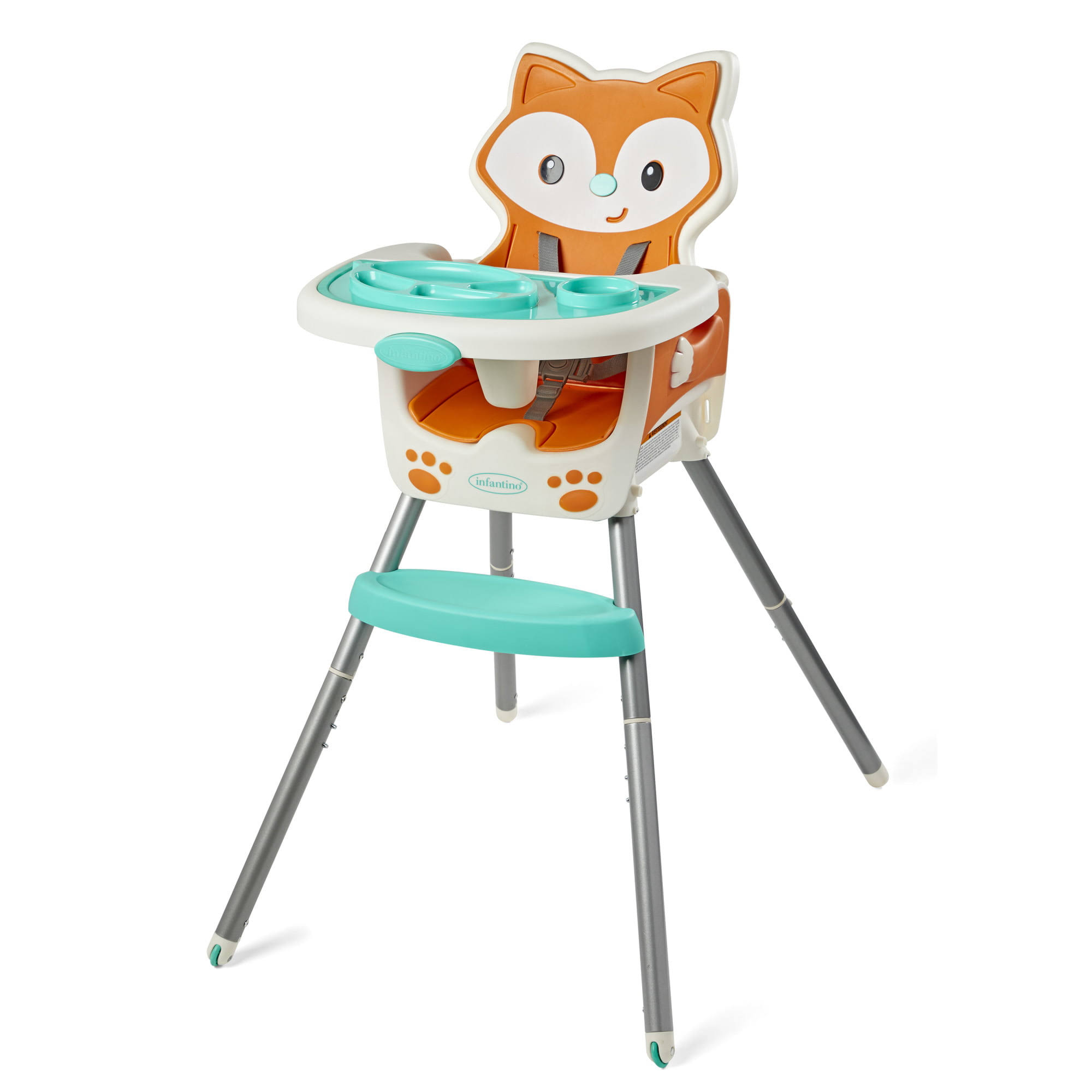 Grow-With-Me 4-in-1 Convertible High Chair, Unisex, 4-Ways to Use, Infant to Toddler, Fox