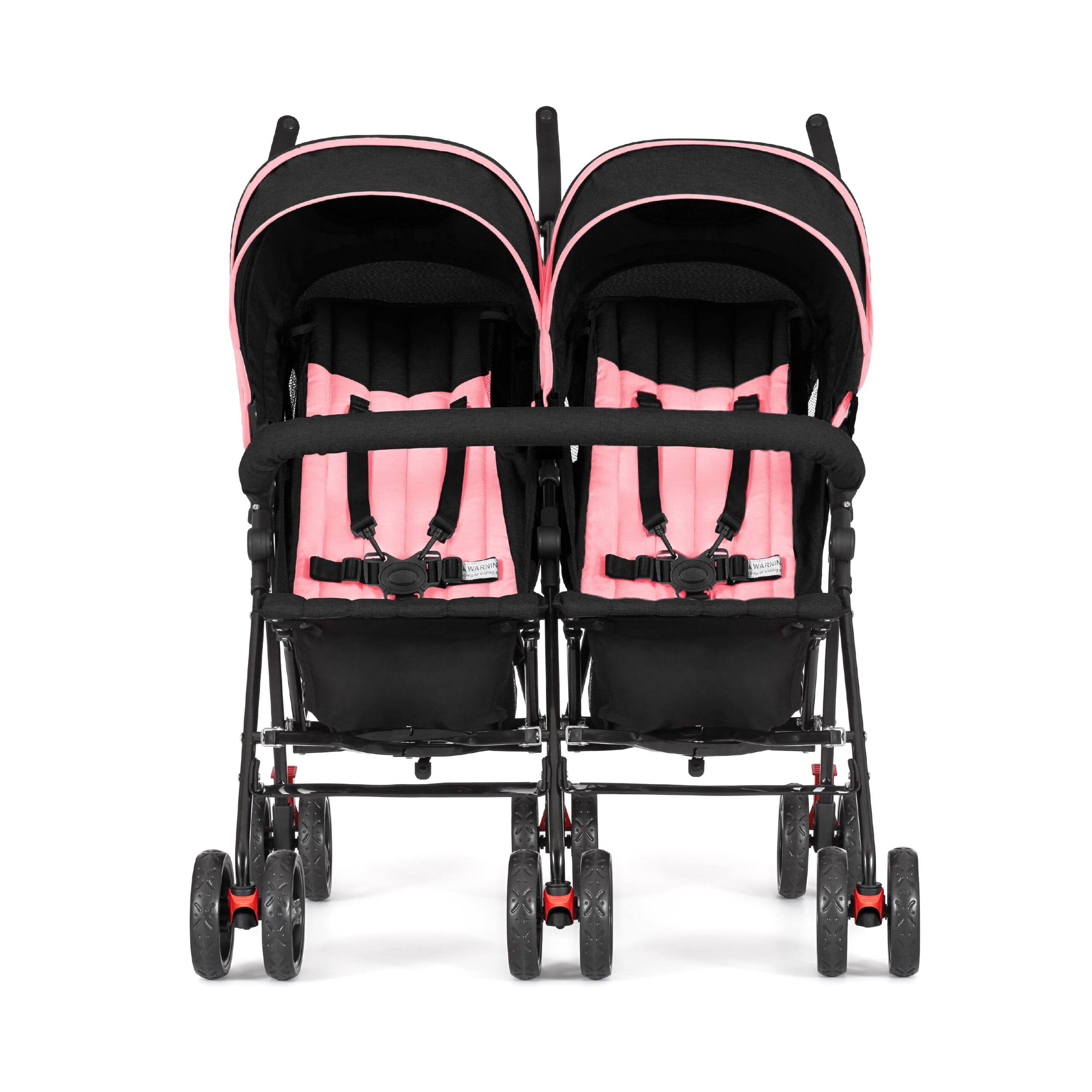 Volgo Twin Umbrella Stroller, Pink