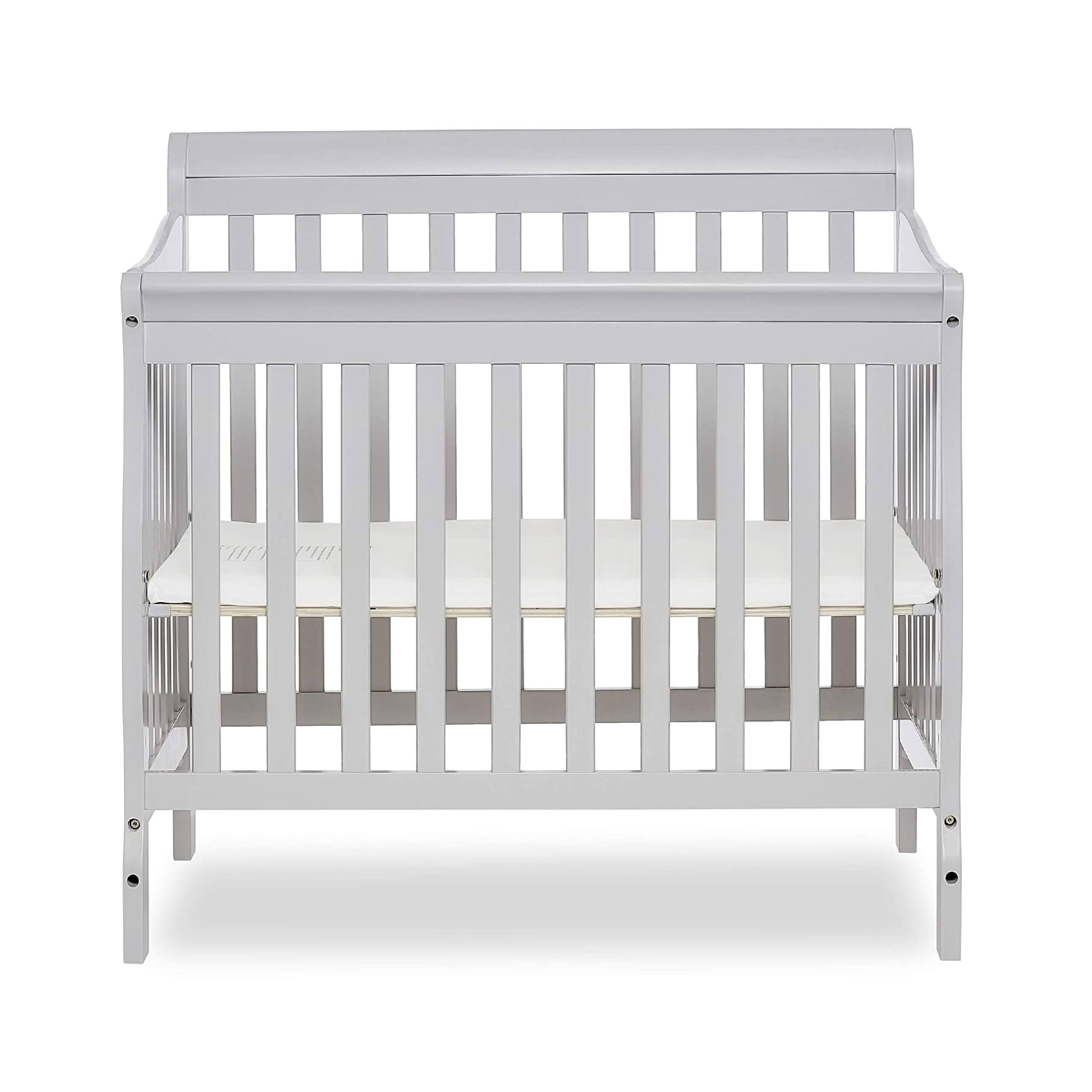 Aden 4-in-1 Convertible Mini Crib In Mystic Grey, Greenguard Gold Certified