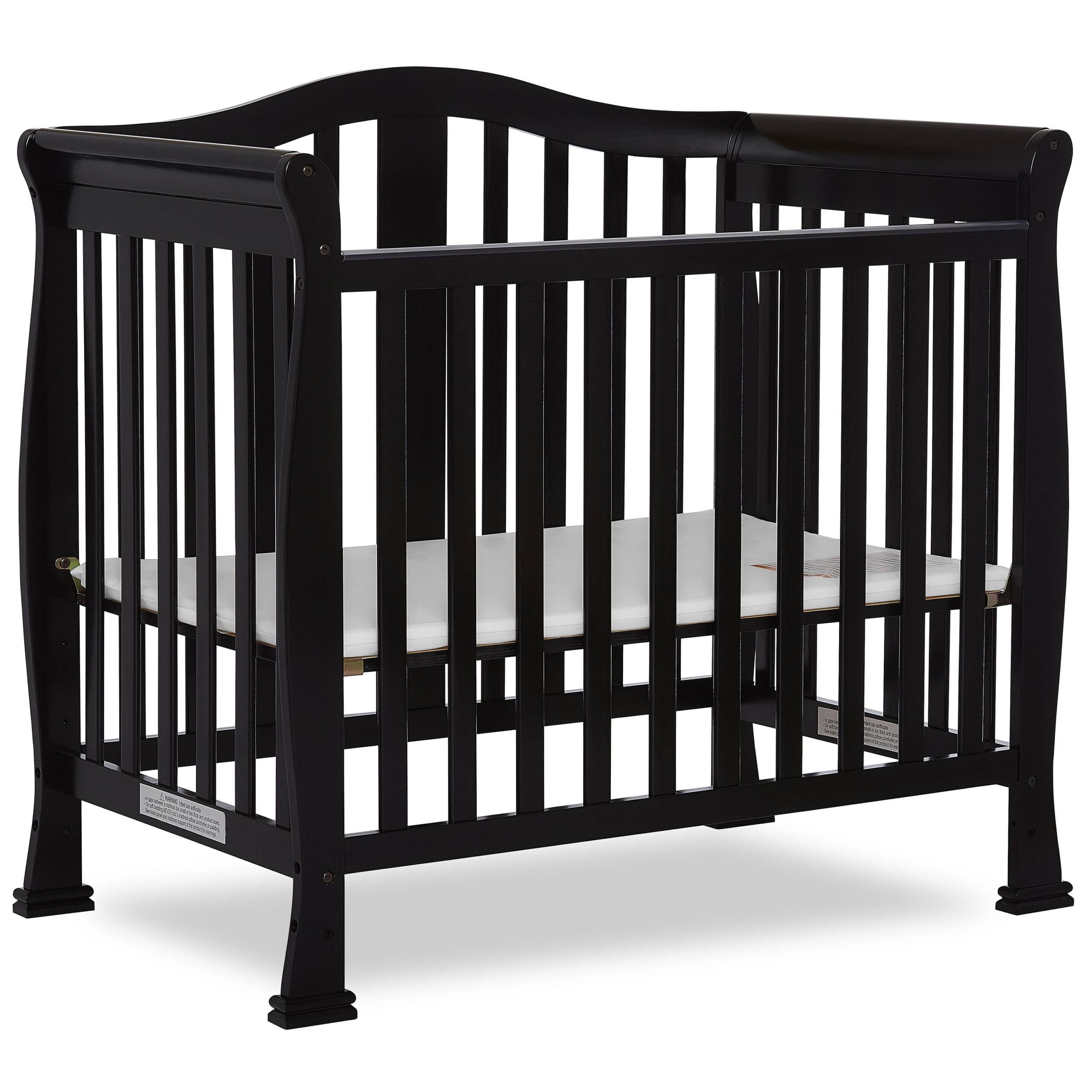 Naples 4-in-1 Convertible Mini Crib, Black
