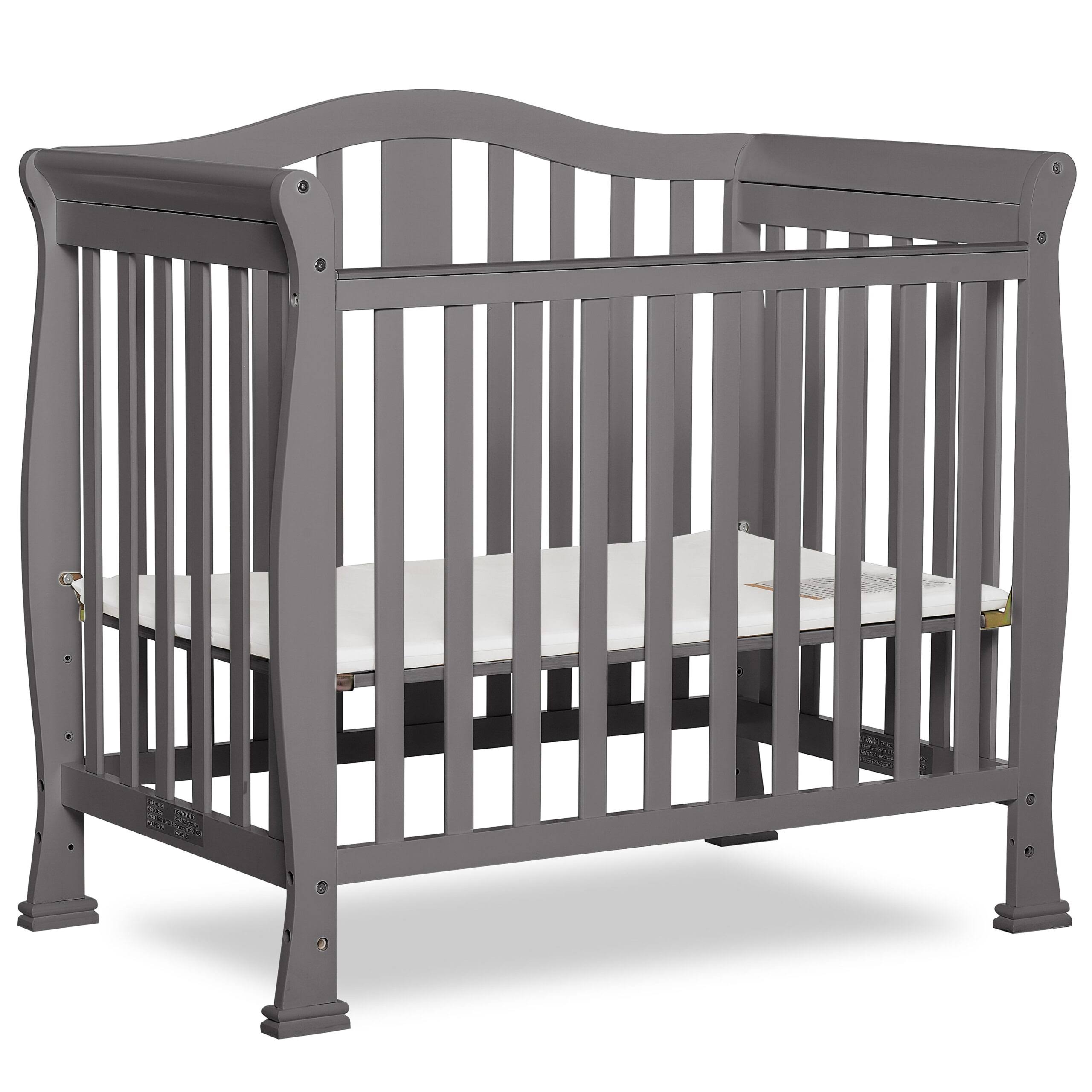 Naples 4-in-1 Convertible Mini Crib, Storm Grey