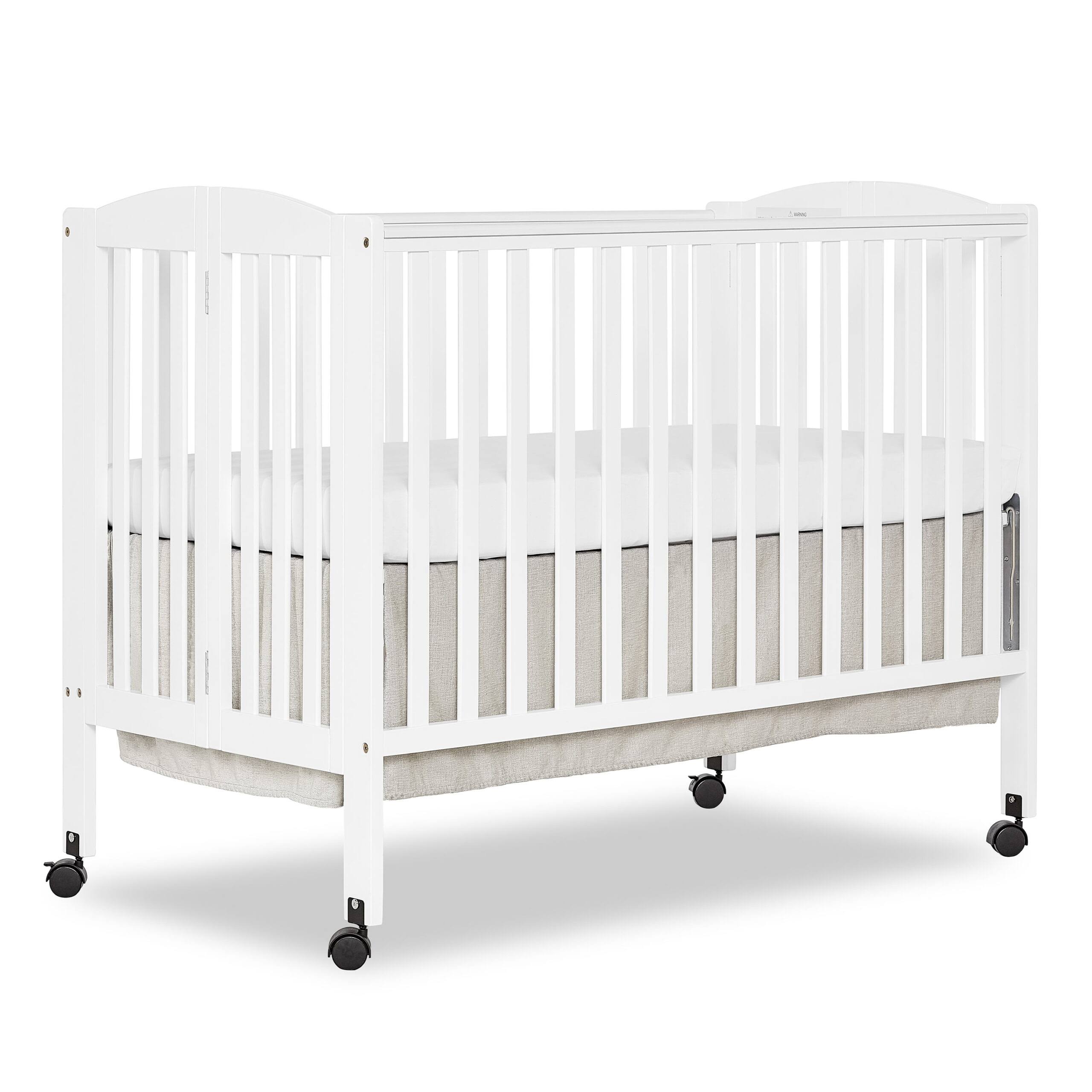 2-in-1 Folding Full-Size Crib White
