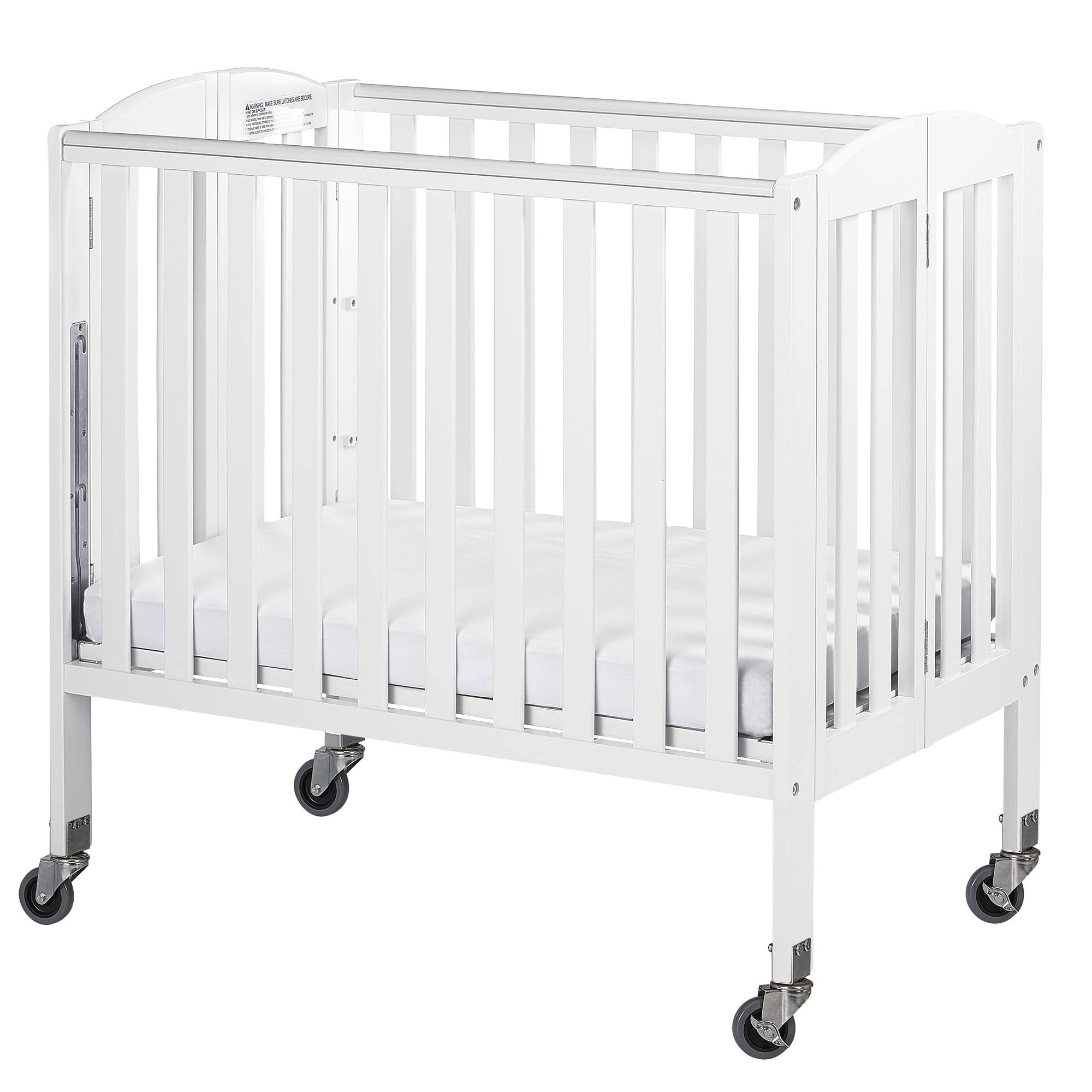 Birch 3-in-1 Folding Portable Mini Crib, White