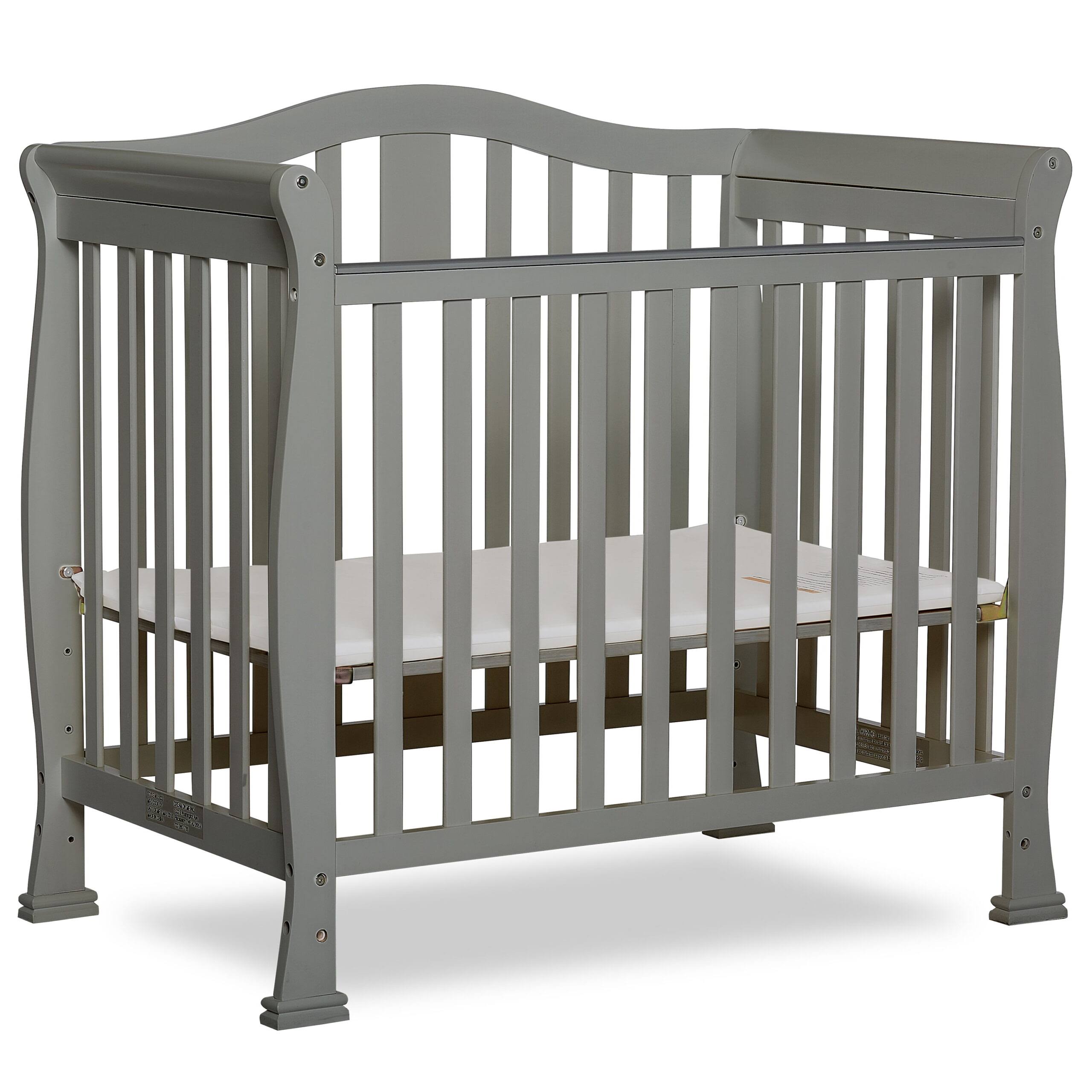 Naples 4-in-1 Convertible Mini Crib, Cool Grey