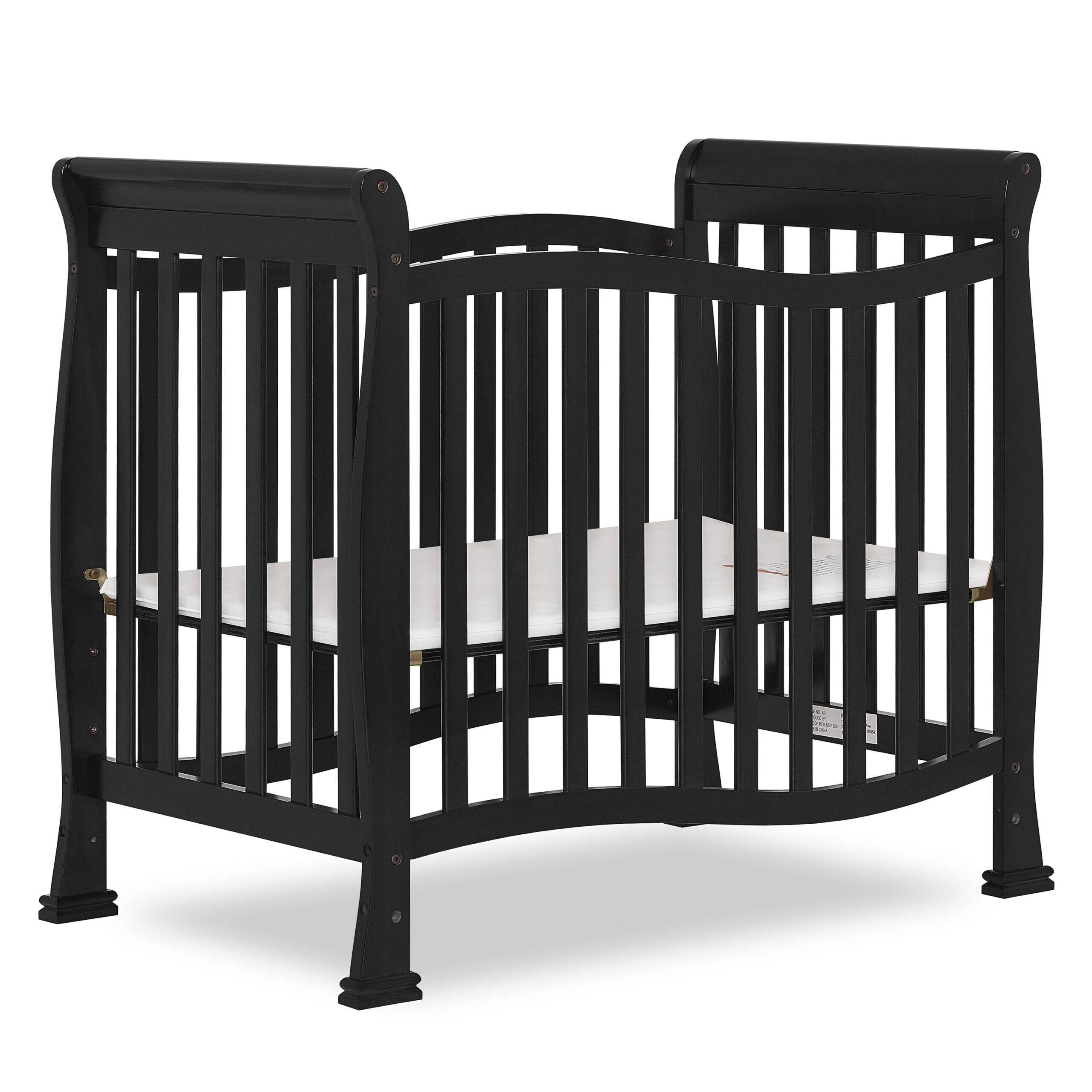 Piper 4-in-1 Convertible Mini Crib, Black