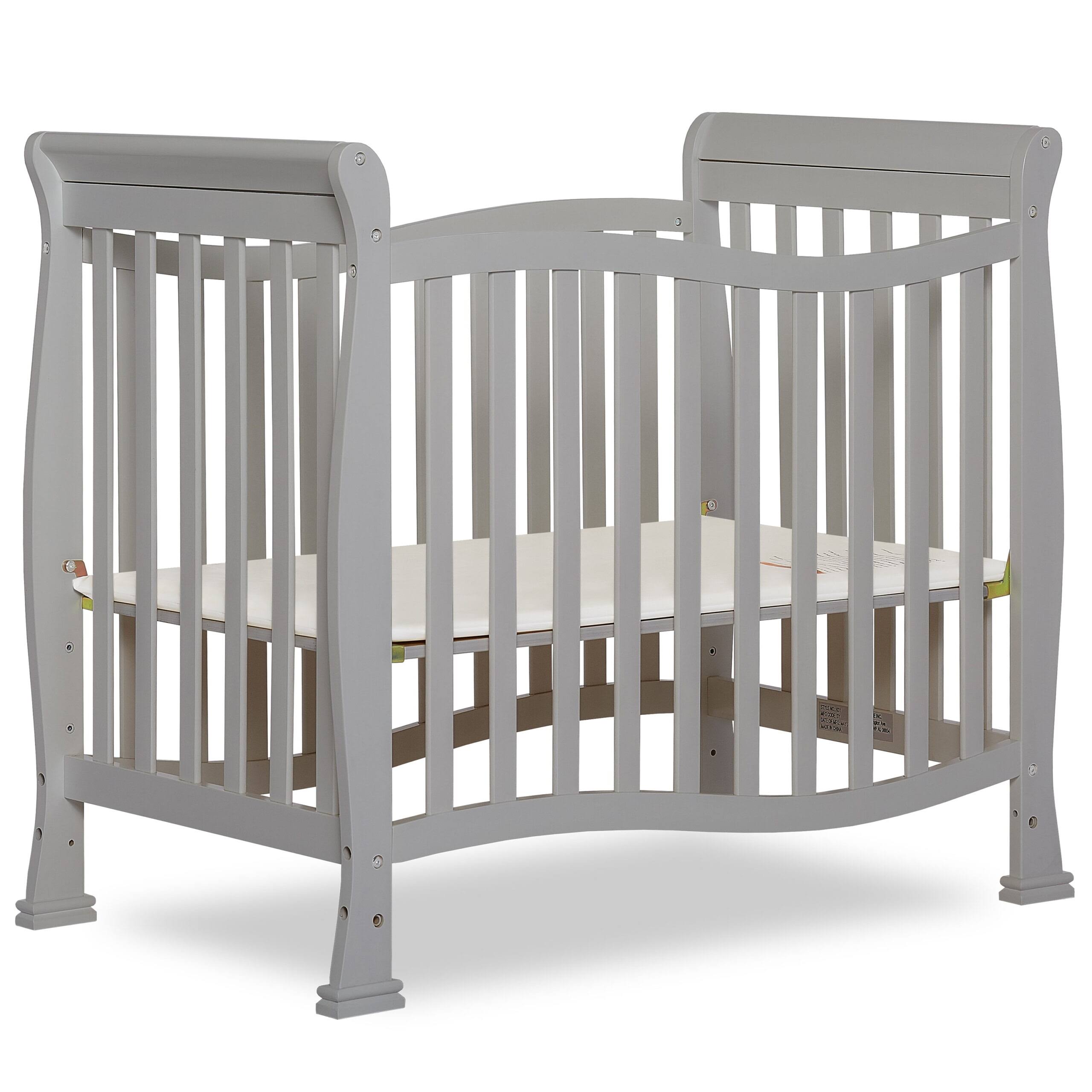 Piper 4-in-1 Convertible Mini Crib, Pebble Grey