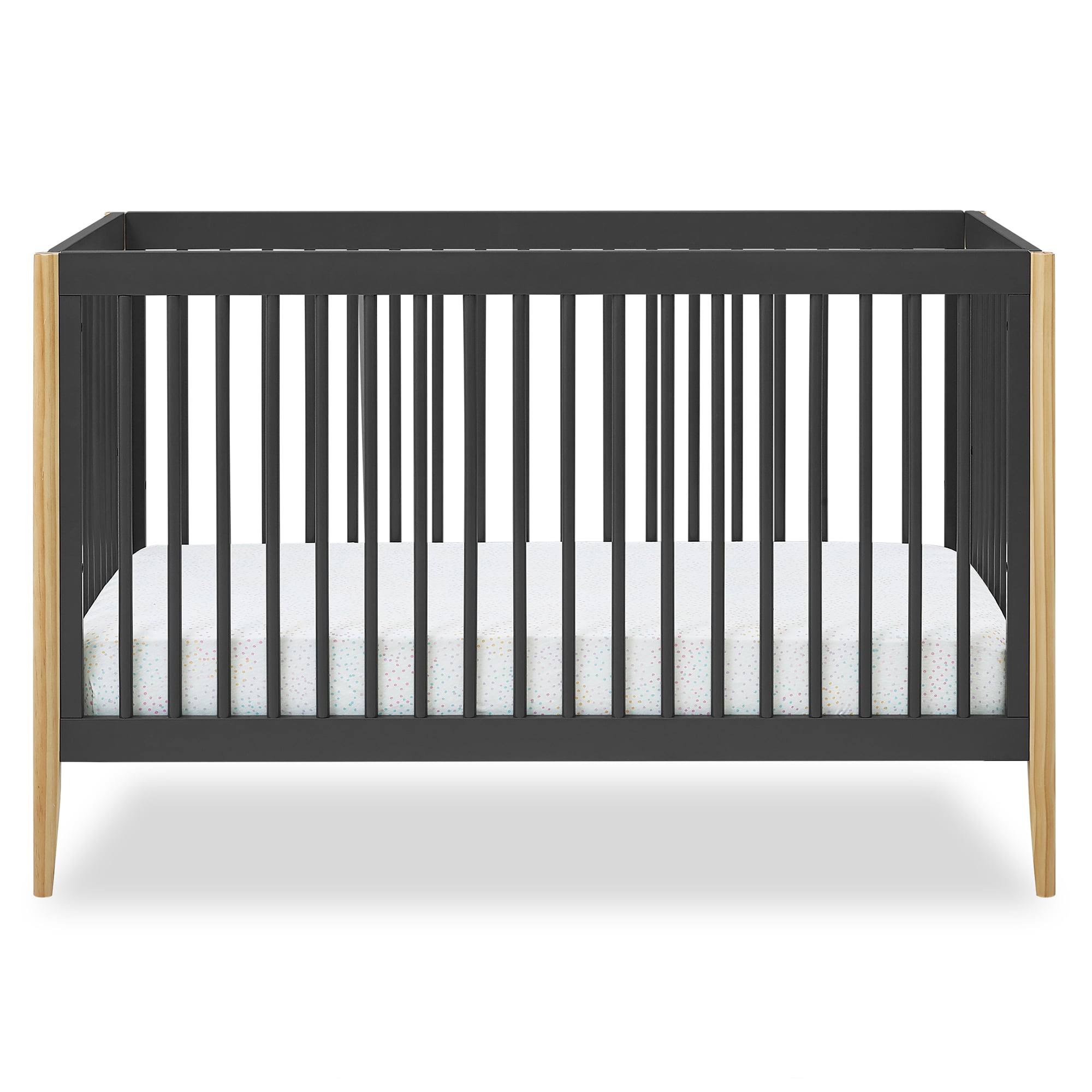 Casey 6-in-1 Convertible Baby Crib, Charcoal Grey