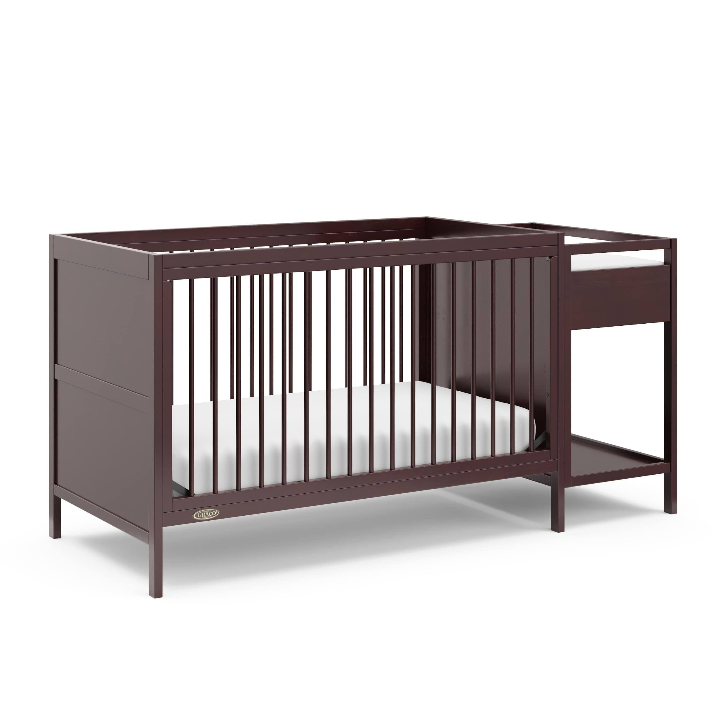 Fable 4-in-1 Convertible Baby Crib and Changer, Espresso