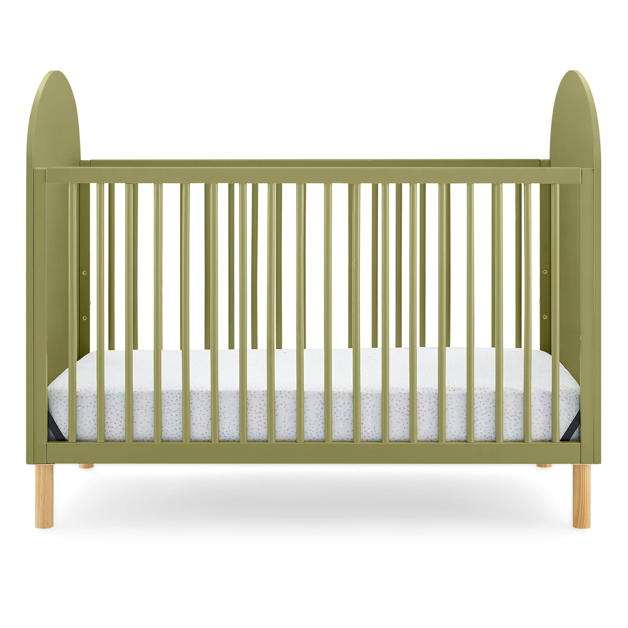 Reese 4-in-1 Convertible Crib   Greenguard Gold Certified, Olive Green/Natural