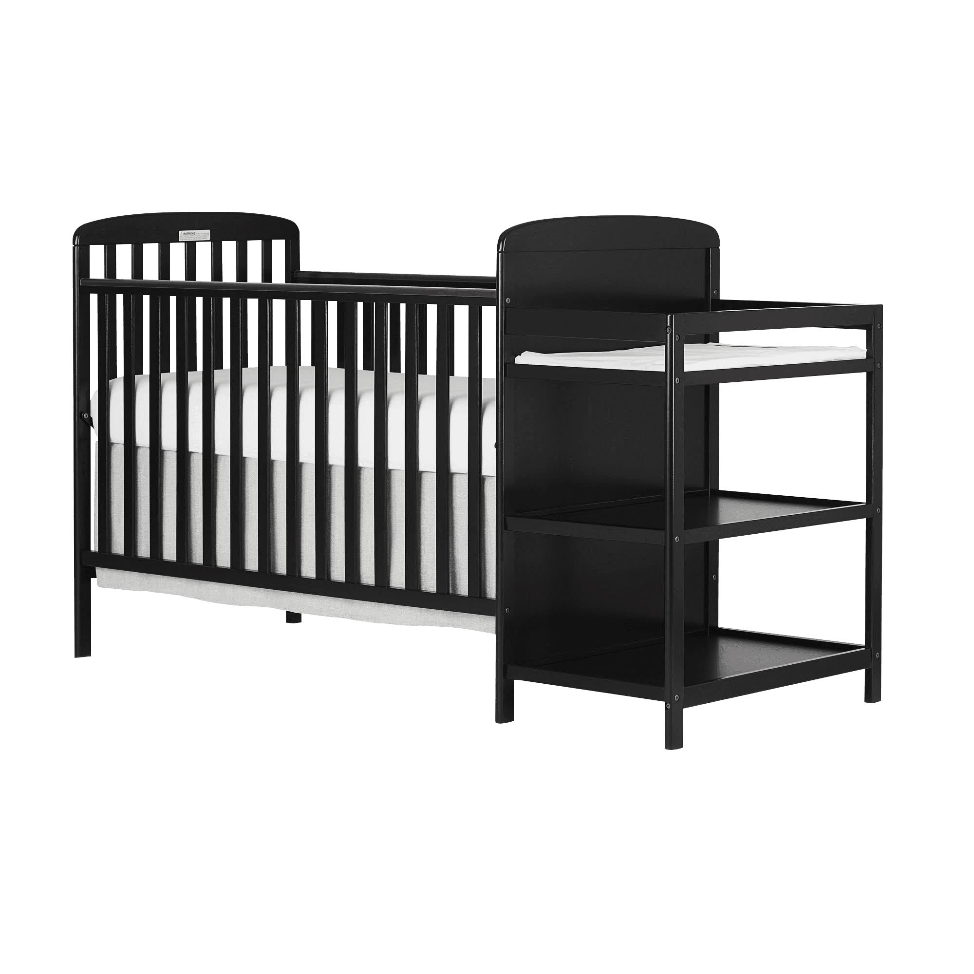 Anna 3-in-1 Full Size Crib and Changing Table Combo in Black