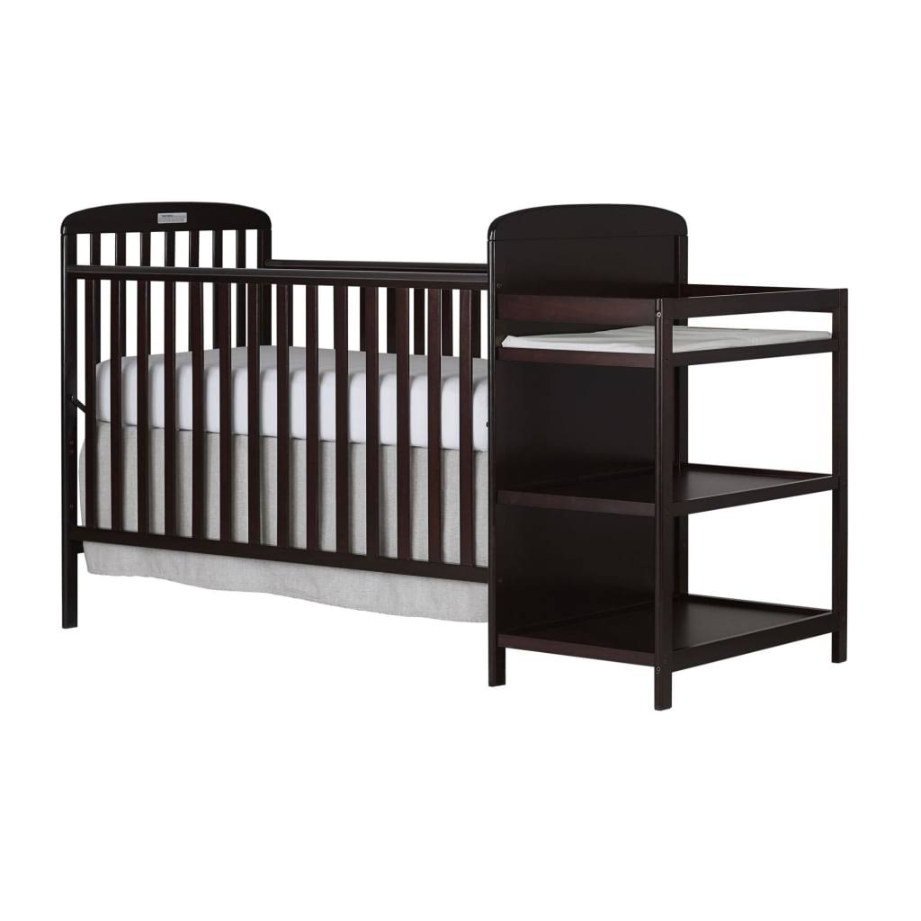 Anna 3-in-1 Full Size Crib and Changing Table Combo in Espresso
