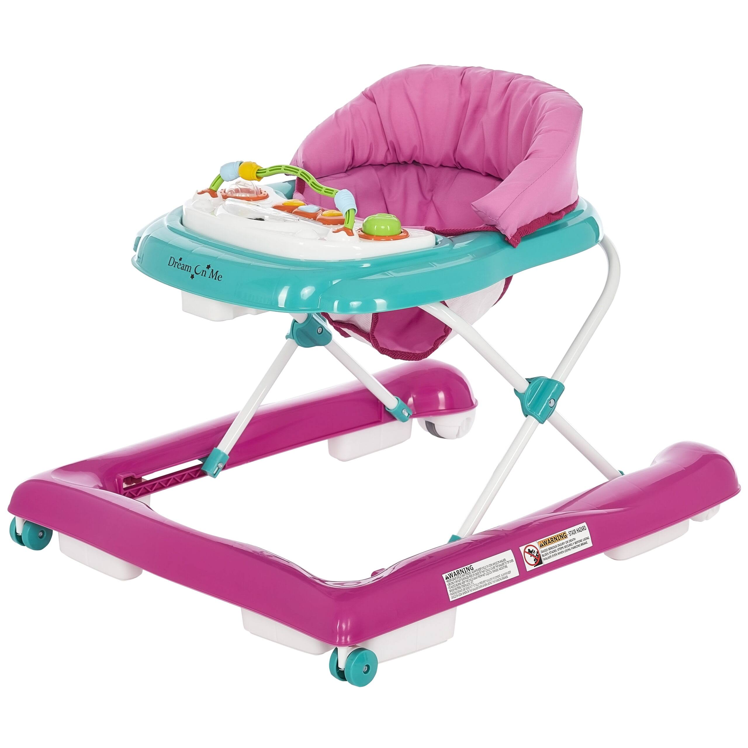 2-in-1 Ava Baby Walker, Easy Convertible Baby Walker, Folds Compactly, Pink