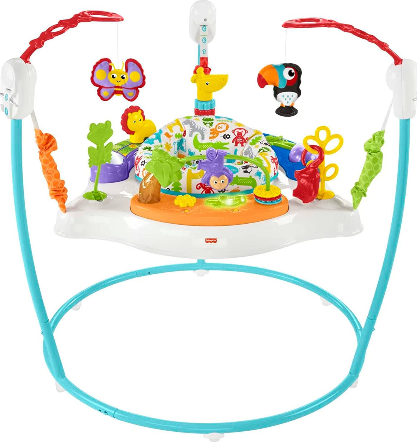 Baby Bouncer Animal Activity Jumperoo With Music Lights Sounds And Developmental Toys For Infants