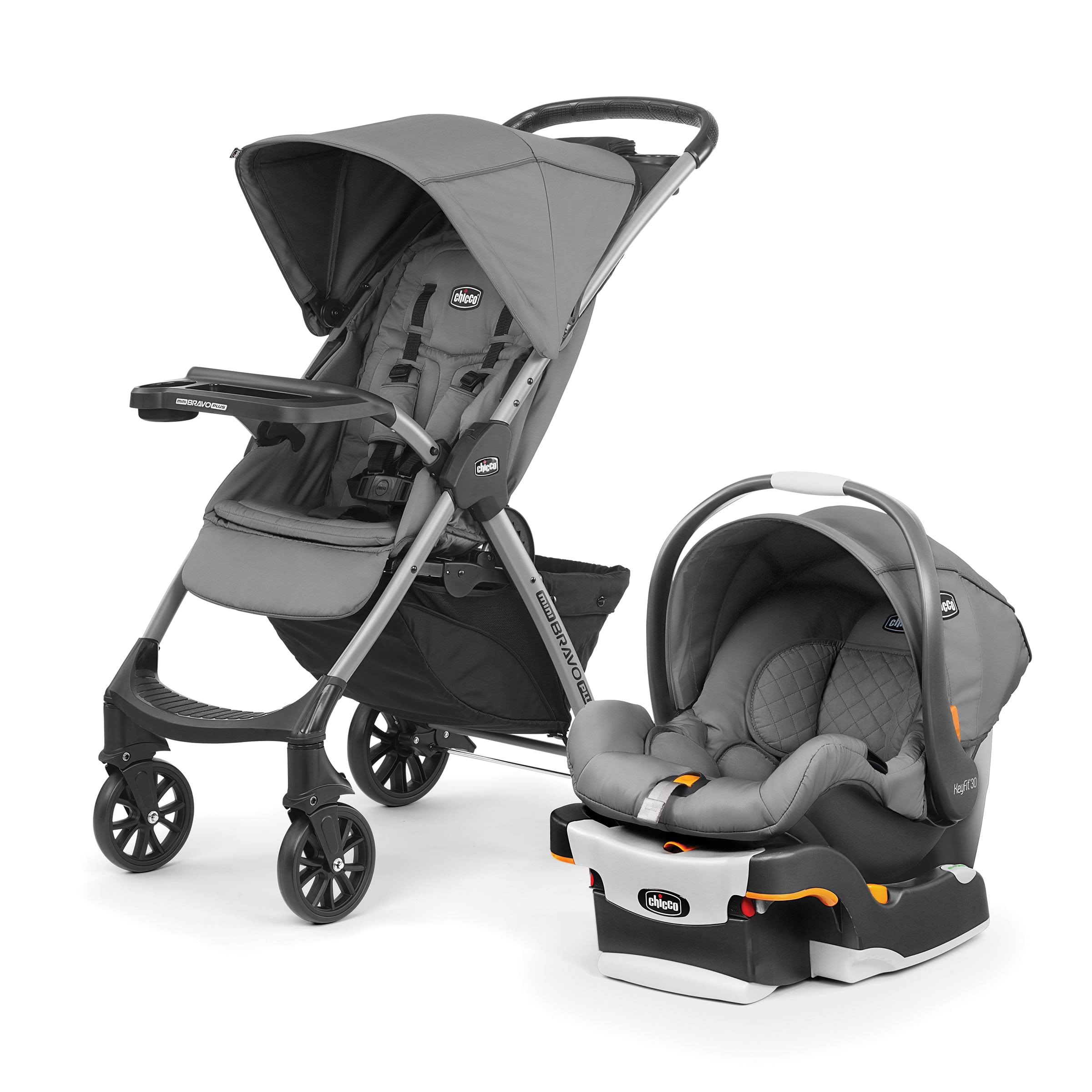 Mini Bravo Plus Travel System Stroller with KeyFit 30 Infant Car Seat   Slate (Grey)