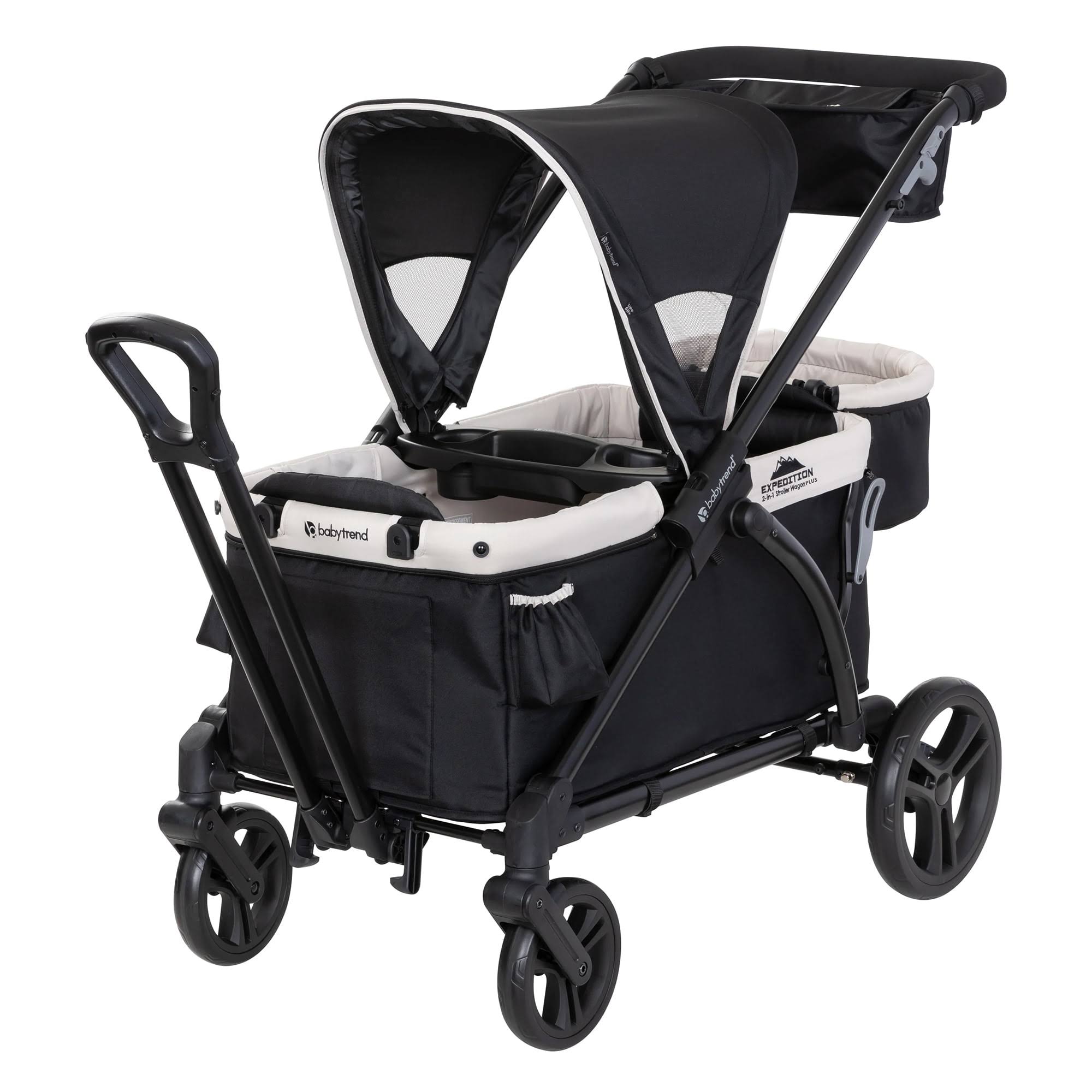 Expedition 2-in-1 Stroller Wagon PLUS with Canopy, Modern Khaki